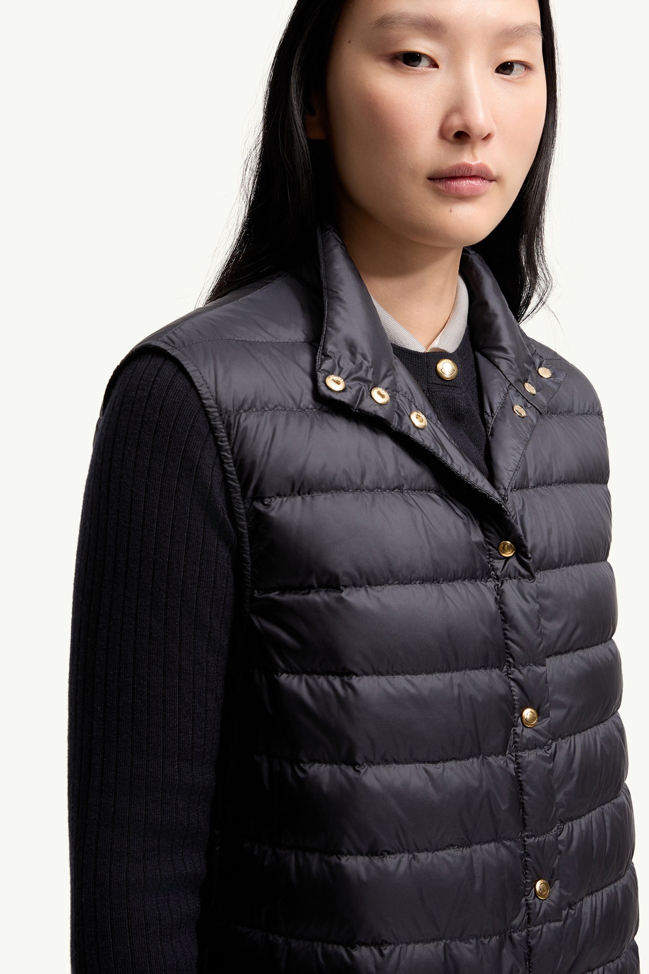 Anthrene 3-in-1 Wool & Cashmere Blend Hooded Down Jacket Women Navy Blue Moncler 7