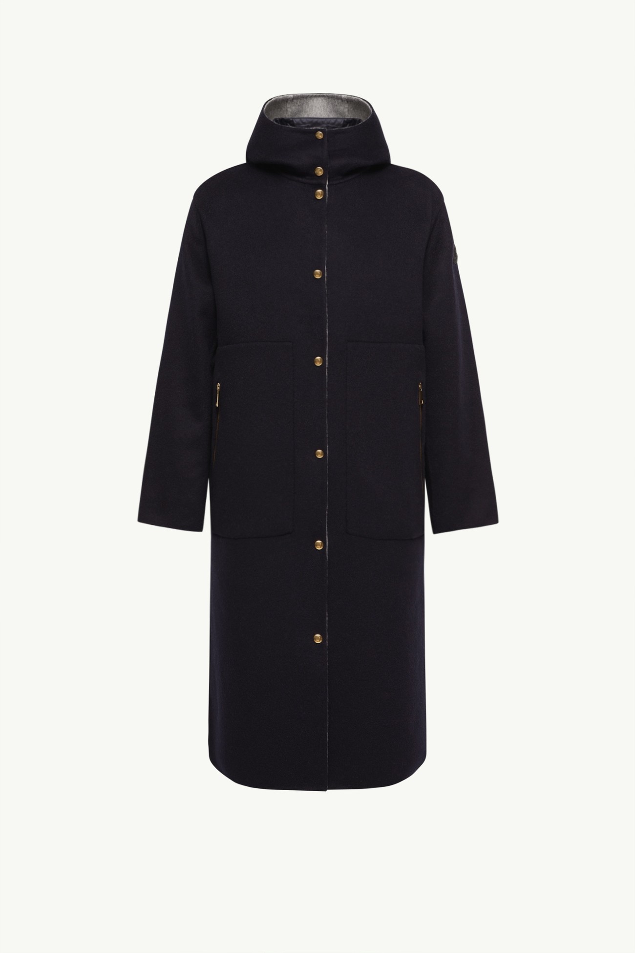Piumino con cappuccio in misto lana e cashmere 3 in 1 Anthrene Donna Blu Navy Moncler 2