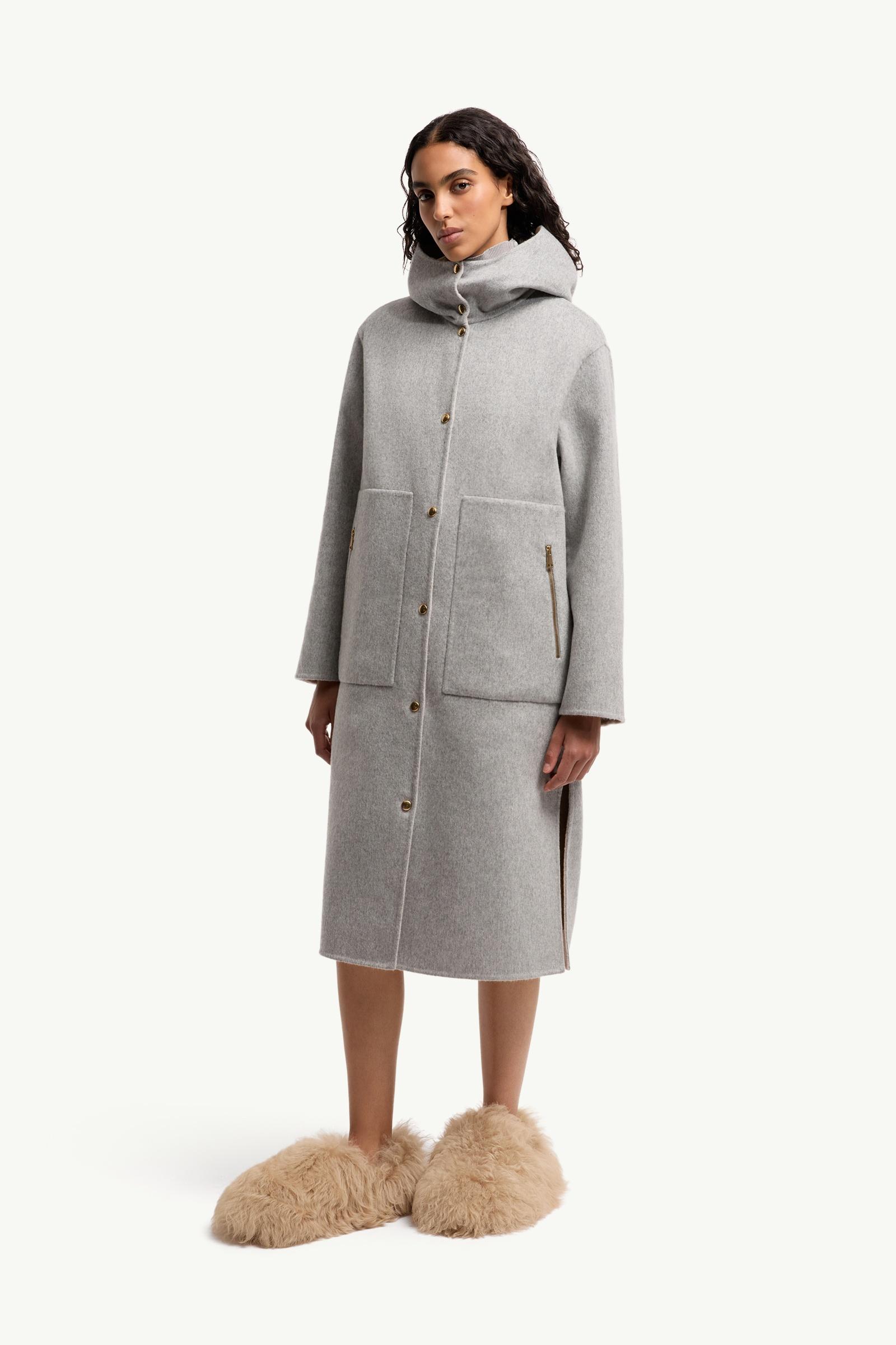 Grey Anthrene 3-in-1 Wool & Cashmere Blend Hooded Down Jacket