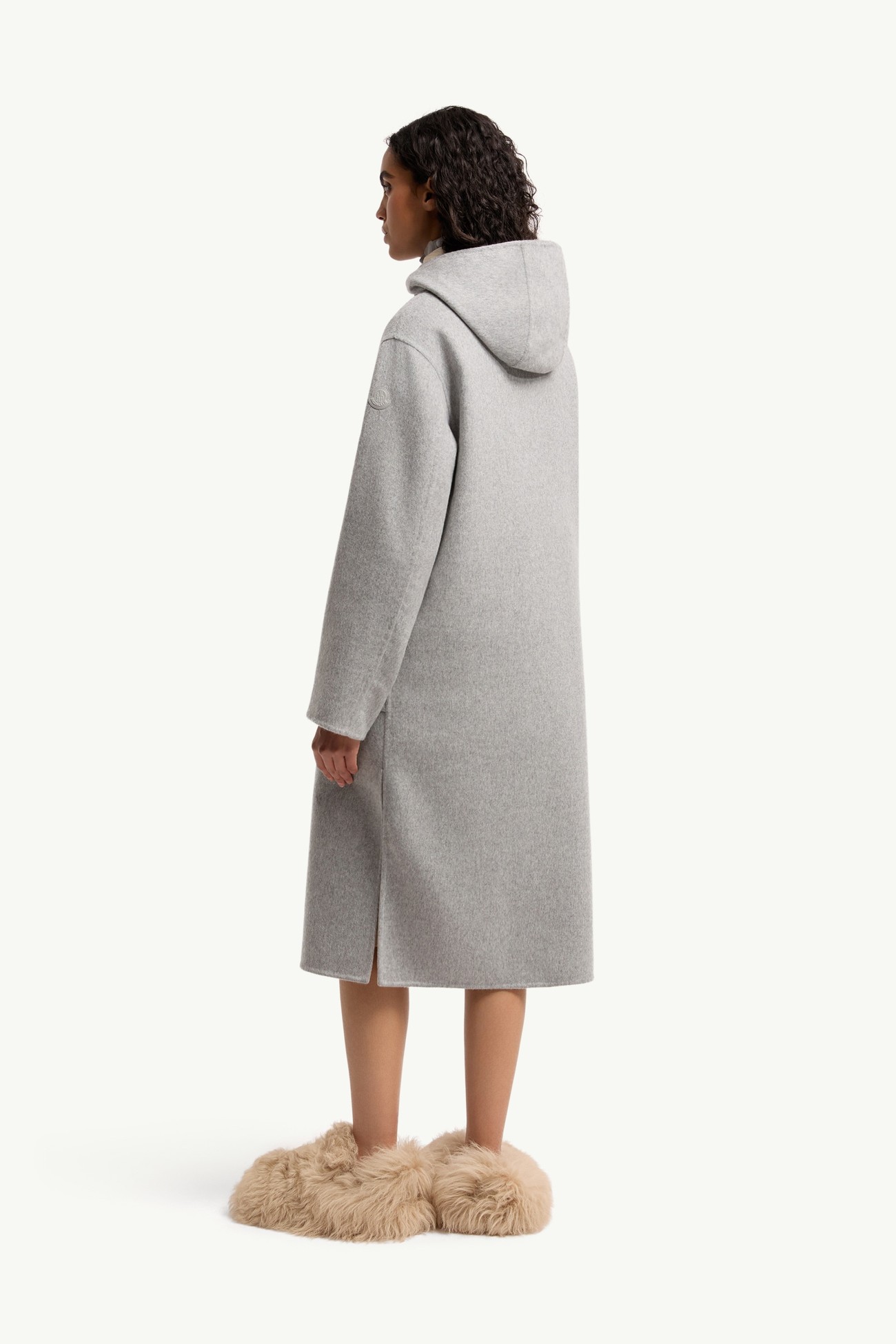 Anthrene 3-in-1 Wool & Cashmere Blend Hooded Down Jacket Women Gray Moncler 4
