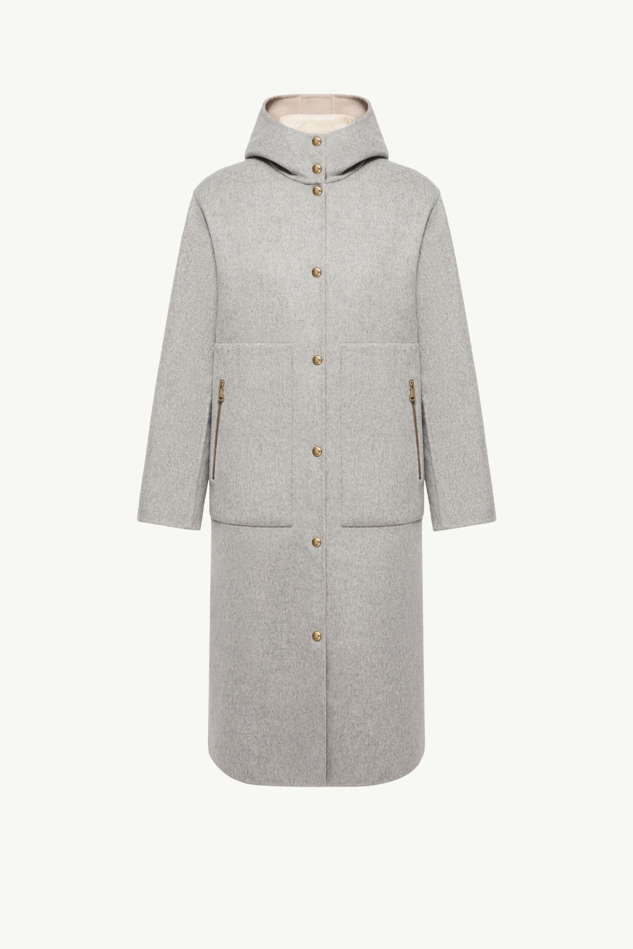 Anthrene 3-in-1 Wool & Cashmere Blend Hooded Down Jacket Women Gray Moncler 2
