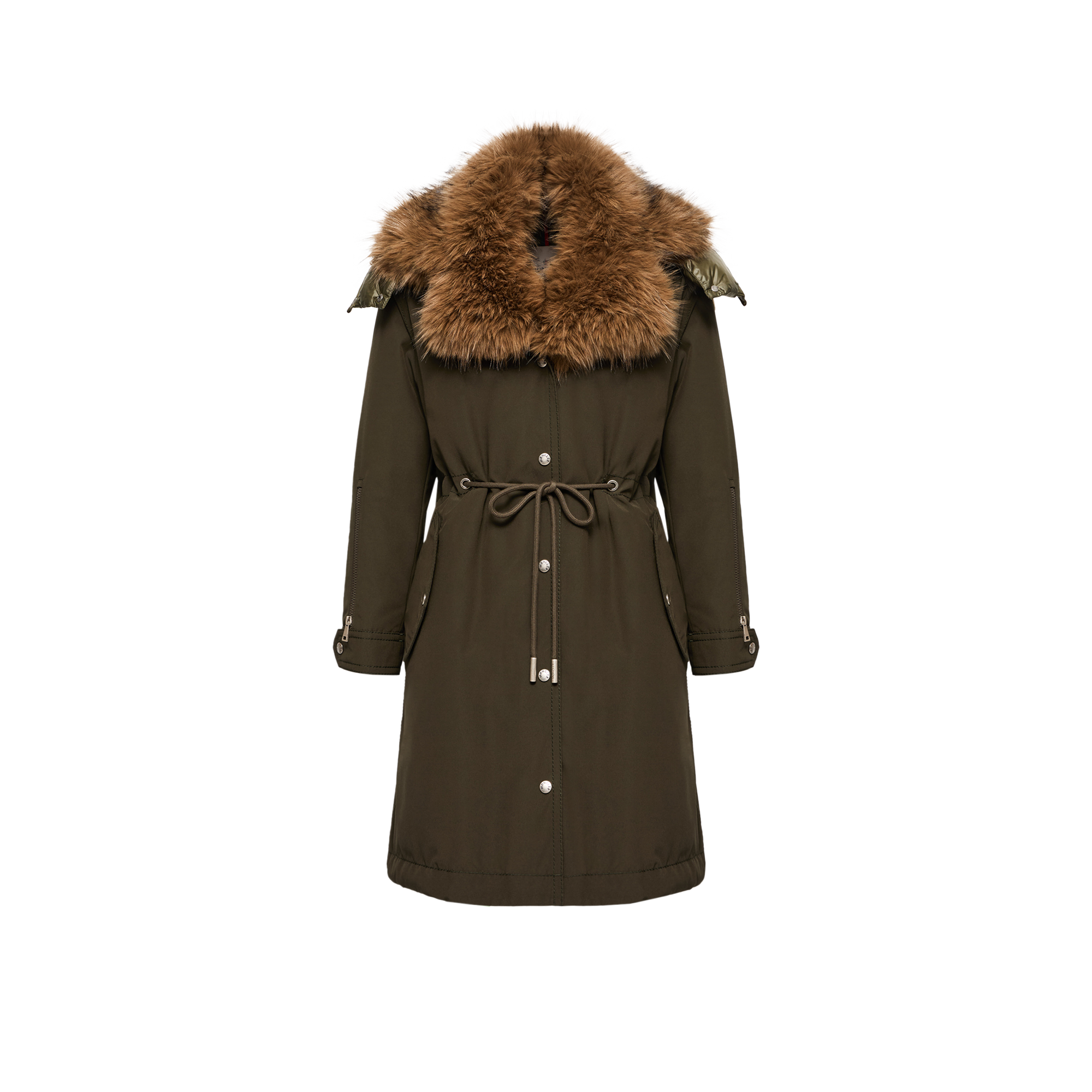 Moncler  Parka Lungo Imbottito Halicte Donna da Verde, Taglia: 1
