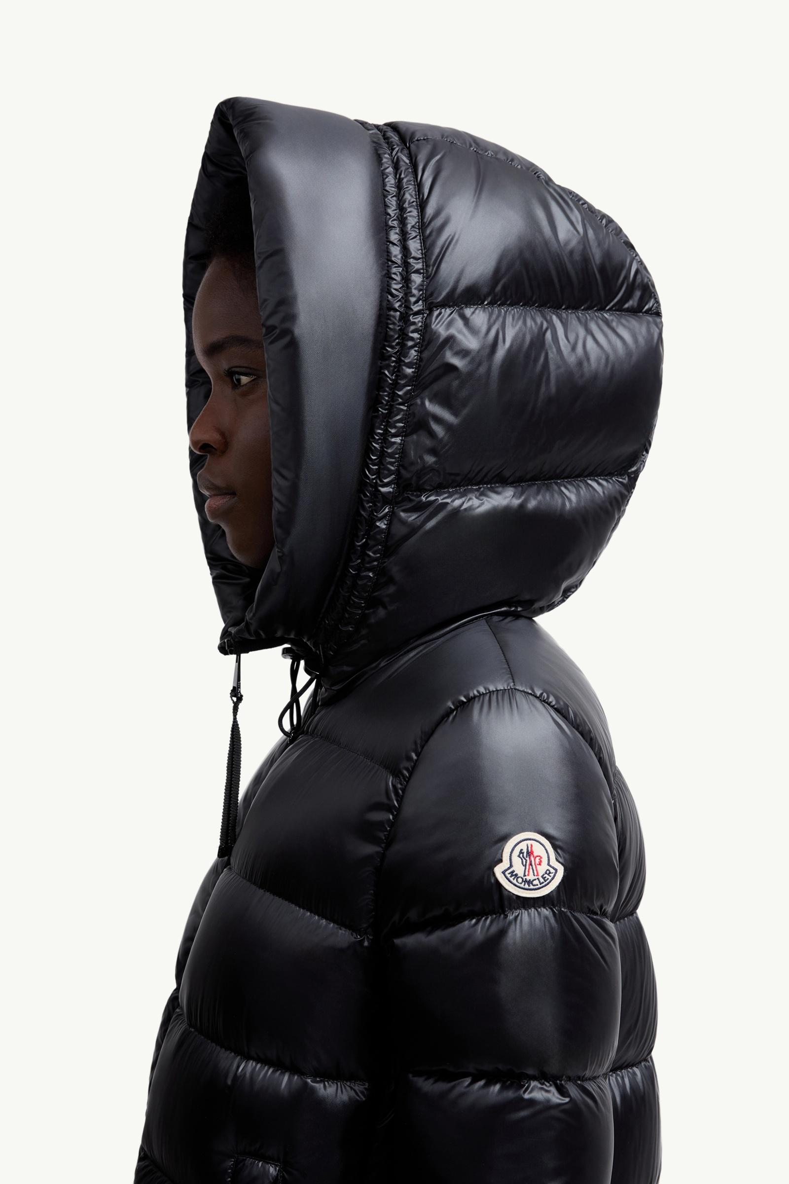 Black Suyenne Hooded Mid-Length Down Jacket - Long Jackets & Parka