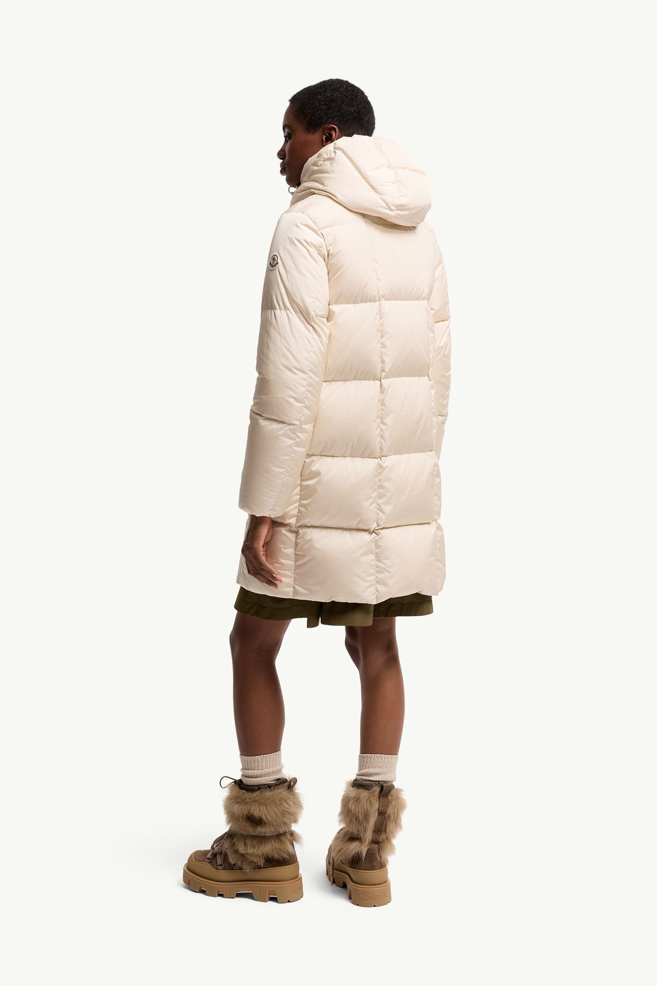 Litte ロングダウンジャケット レディース ホワイトアイボリー Moncler 4