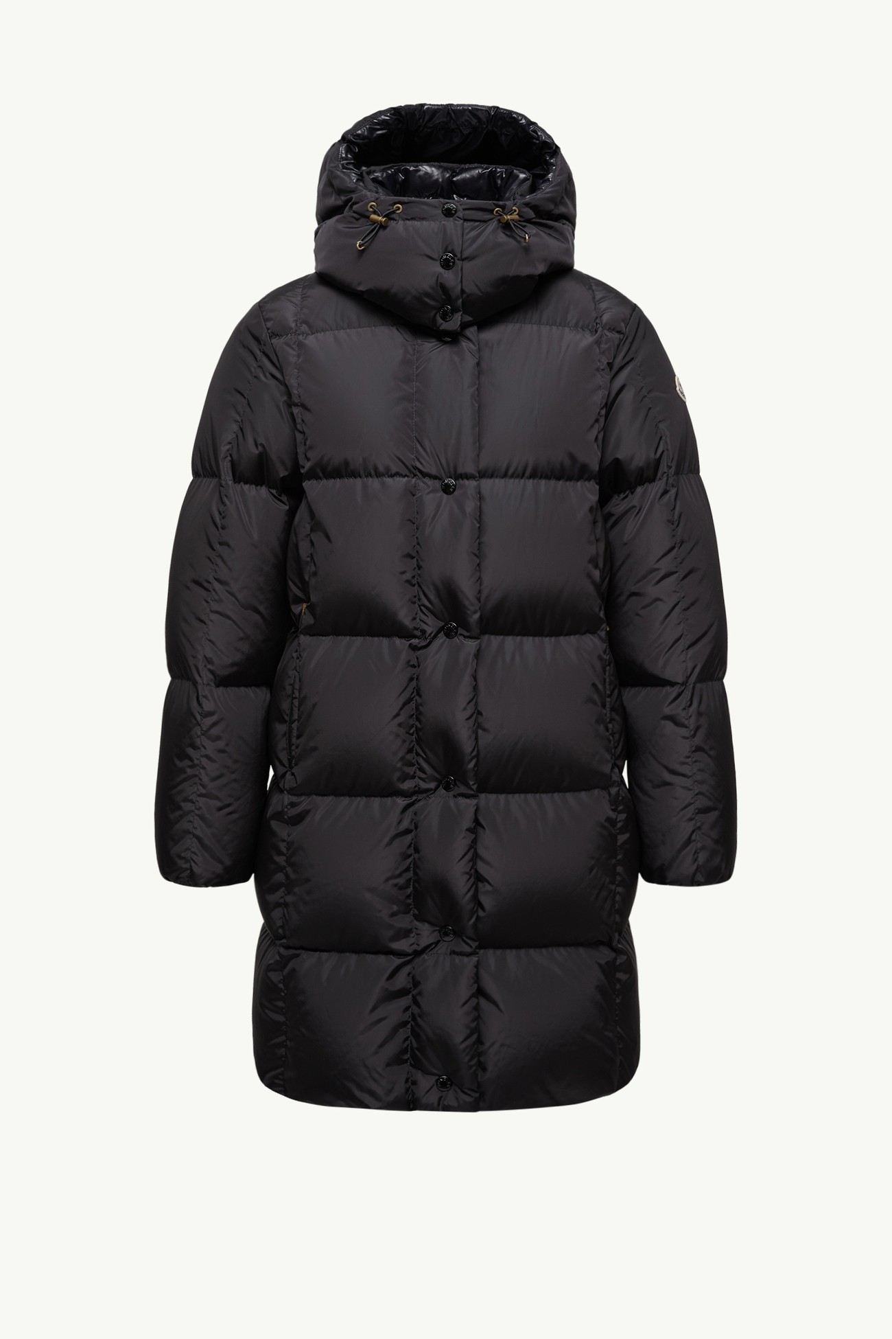 Doudoune longue à matelassage carré à capuche Litte Femmes Noir Moncler 2