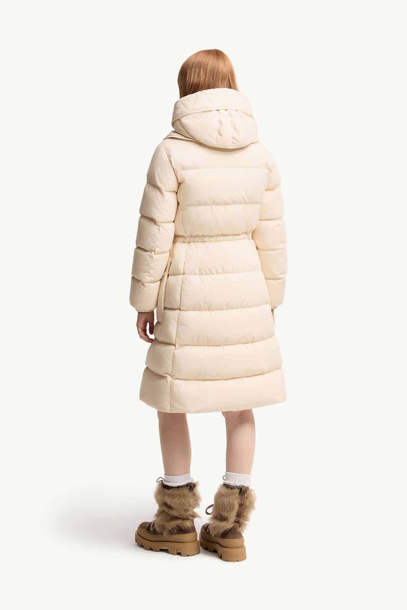 Pic ロングダウンジャケット レディース ホワイトアイボリー Moncler 4