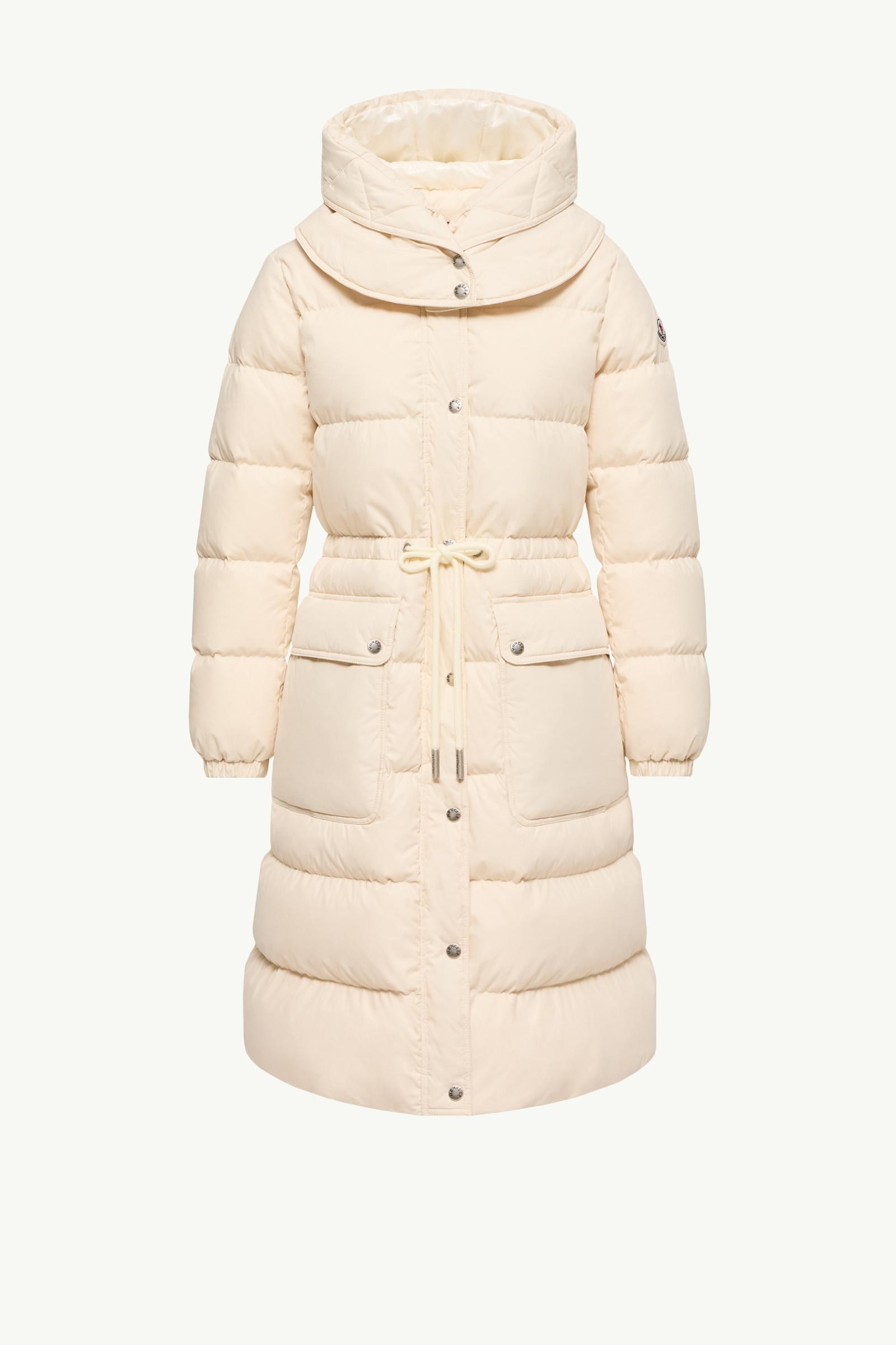 Pic Hooded Long Down Jacket Women White Ivory Moncler, 1 of 0