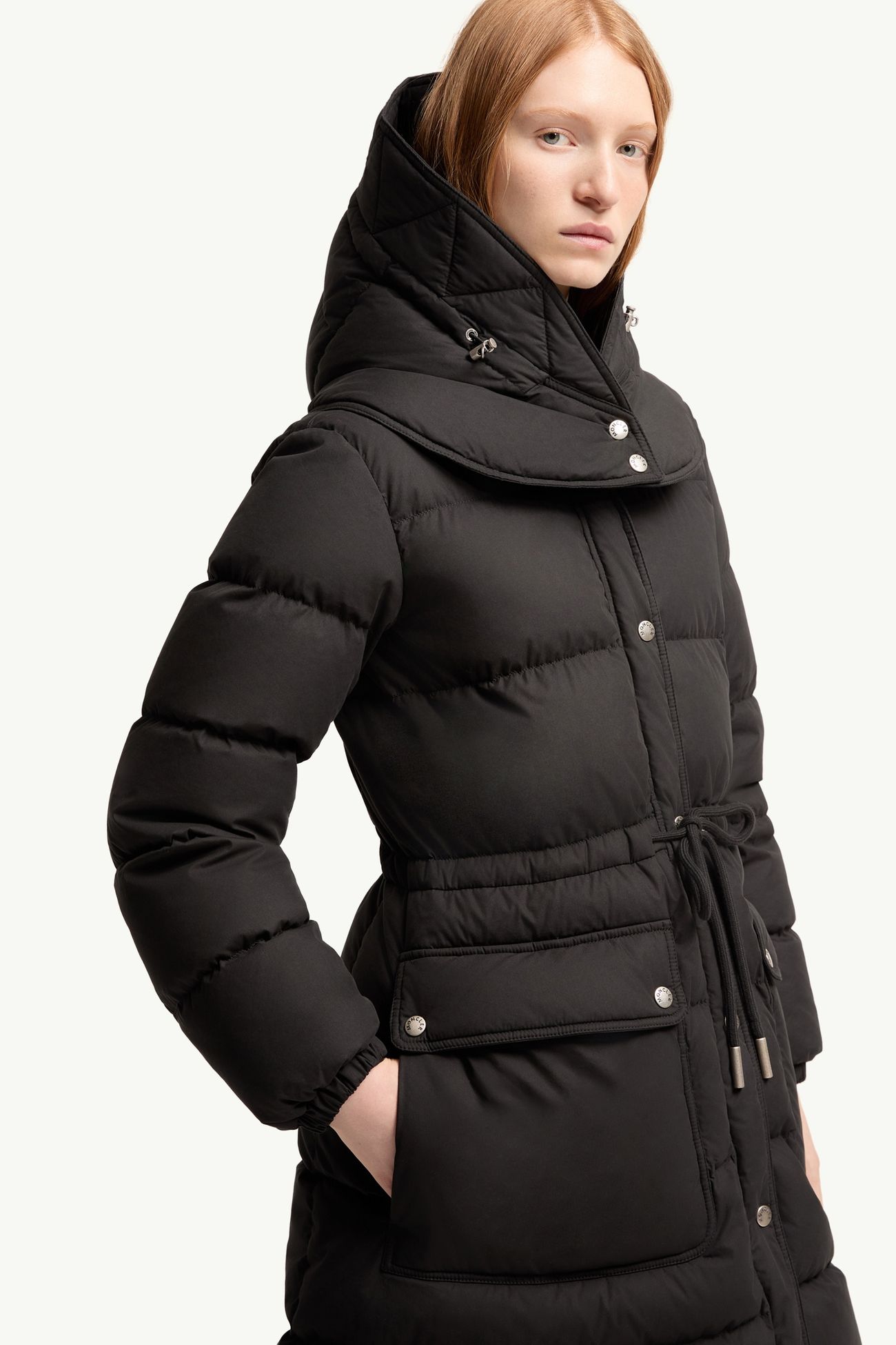 Pic 후드 롱 다운 재킷 여성 블랙 Moncler 5