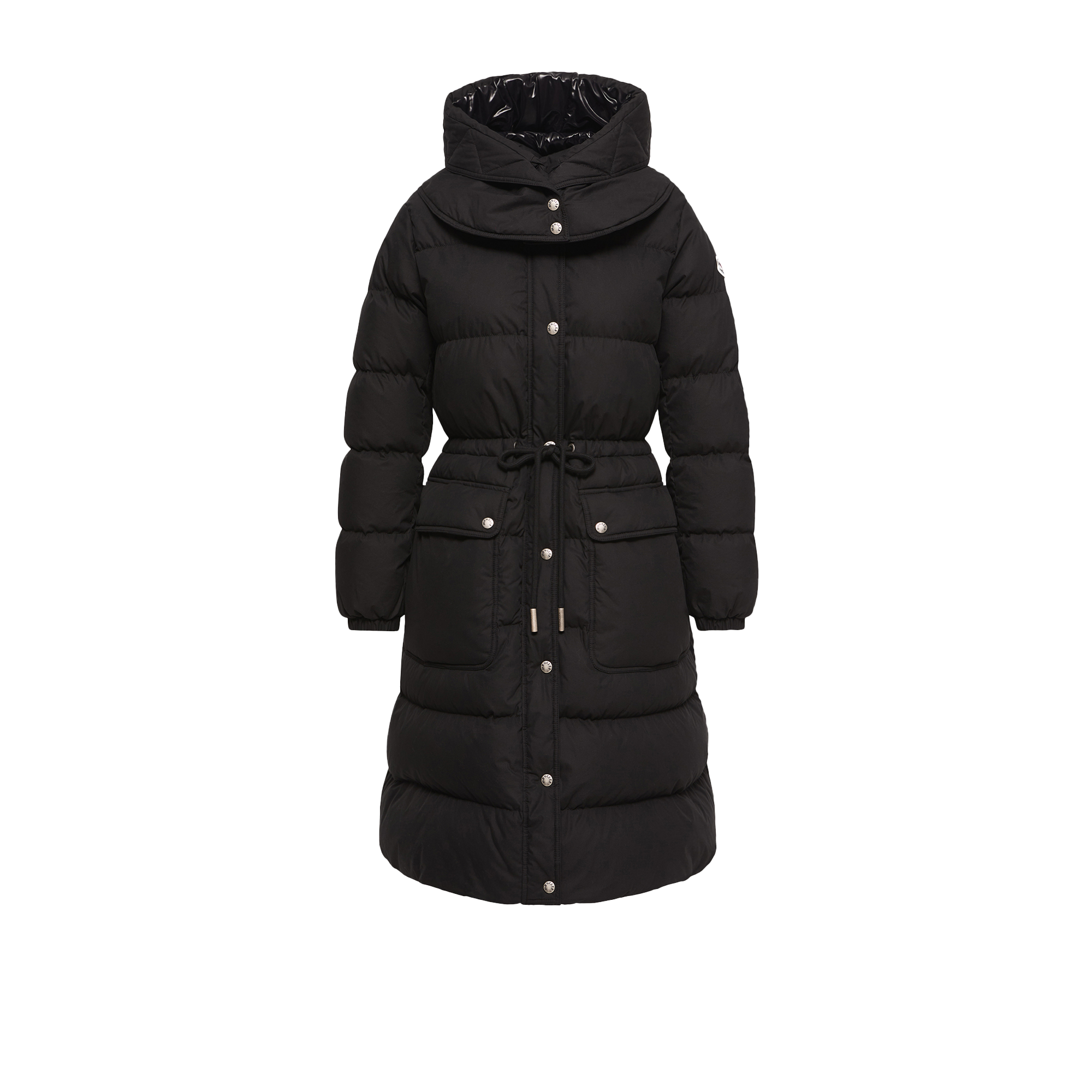 Moncler Doudoune Longue À Capuche Pic, Femme, Noir, Taille: 0