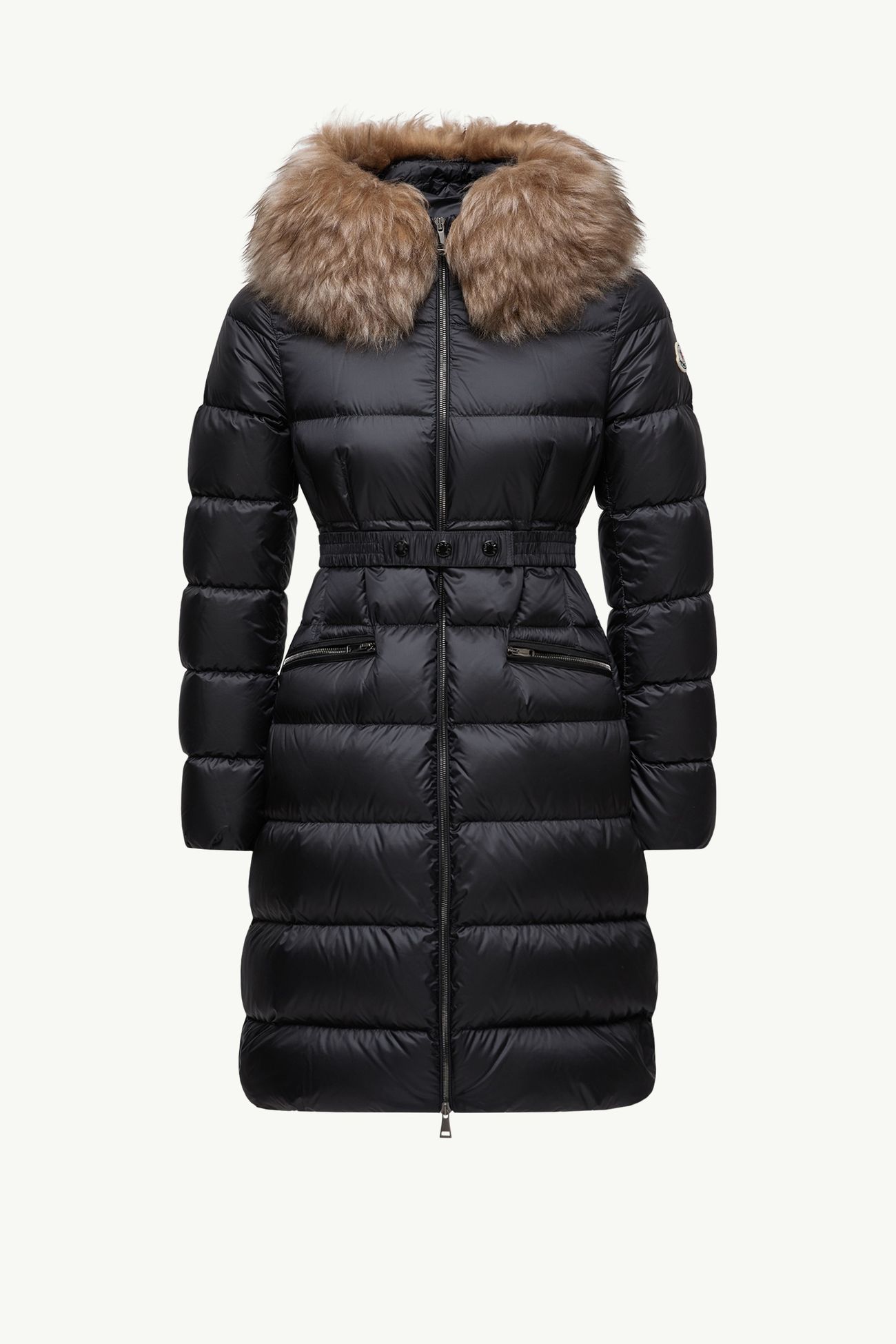 Boedic女士连帽长款羽绒夹克外套 女士 黑色 & 坚果米色 Moncler 2