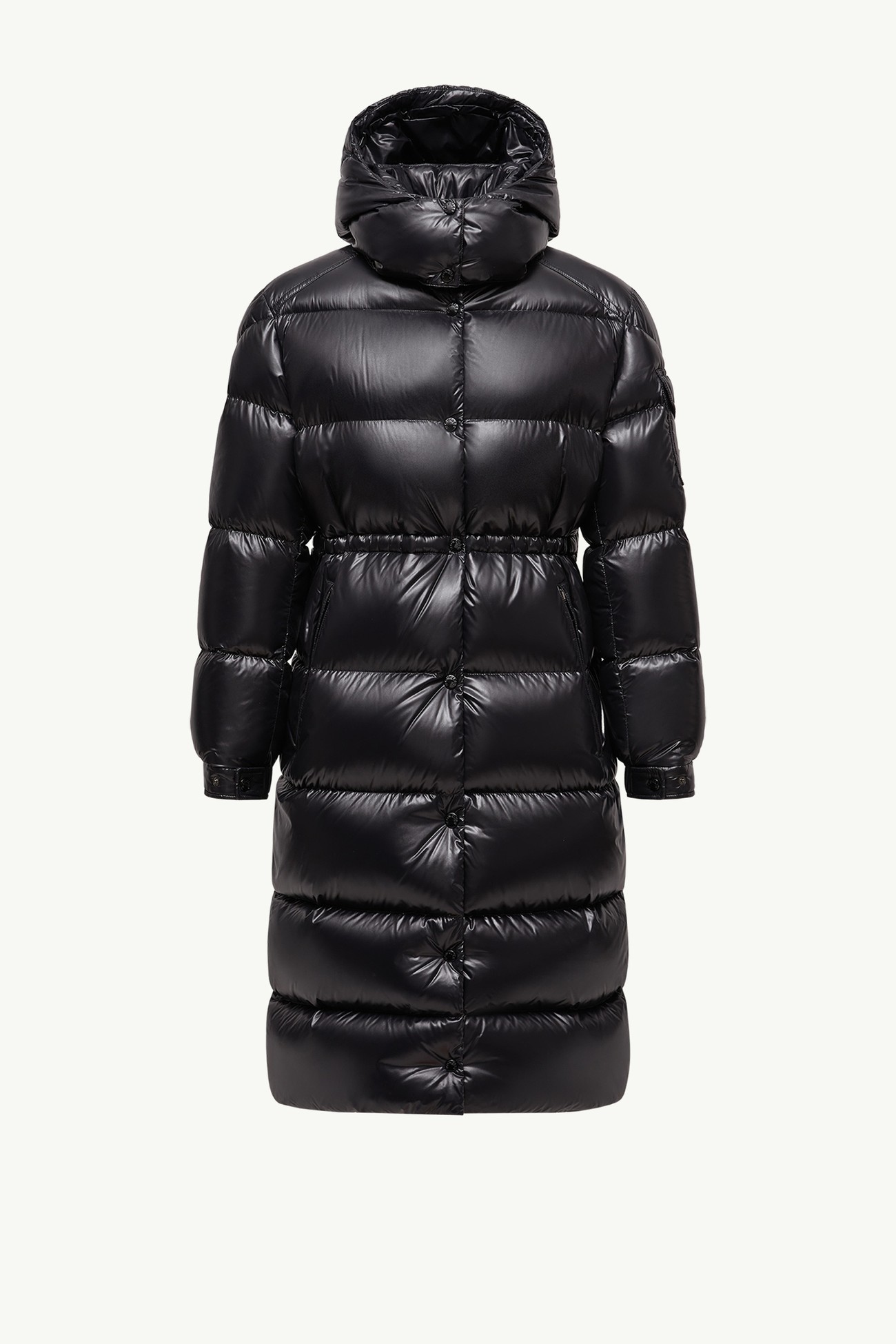 Cavettaz Hooded Long Down Jacket Women Black Moncler 2