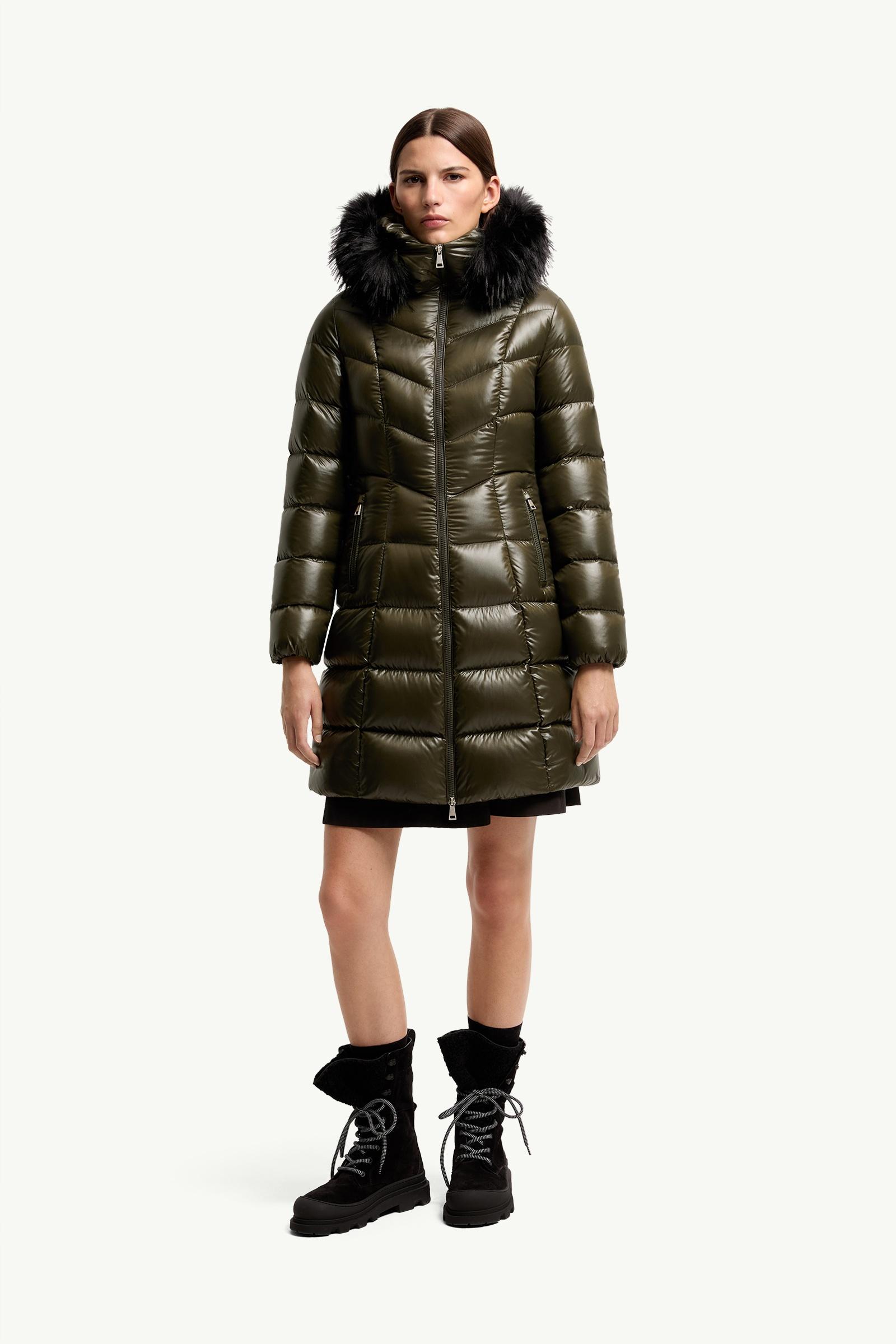 Dark Green Fulmarusse Hooded Down Jacket - Long Jackets & Parka