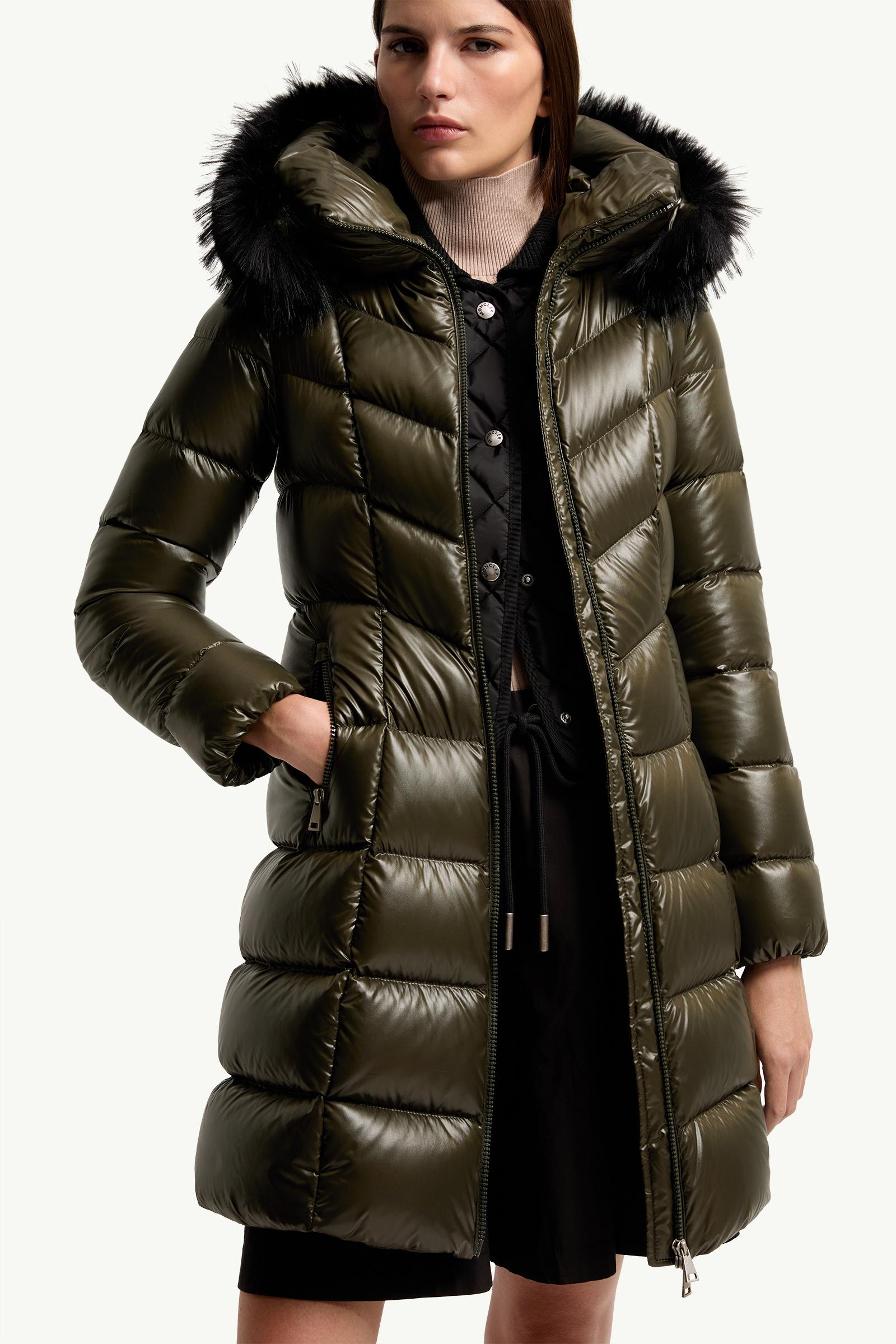 Dark Green Fulmarusse Hooded Down Jacket - Long Jackets & Parka