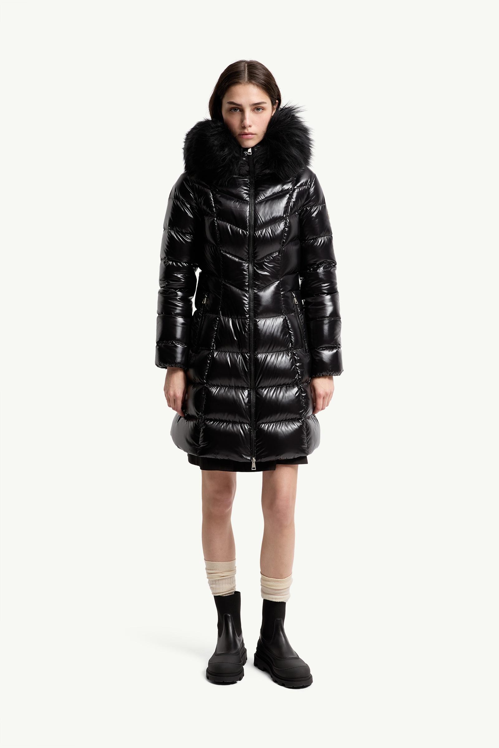 Black Fulmarusse Hooded Down Jacket - Long Jackets & Parka for