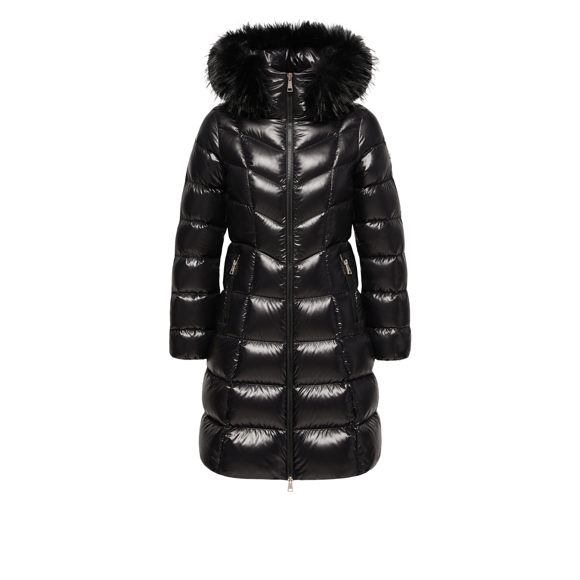 MONCLER | Black nylon laqué Fulmarusse hooded midi puffer coat | female | 4 - Image 3