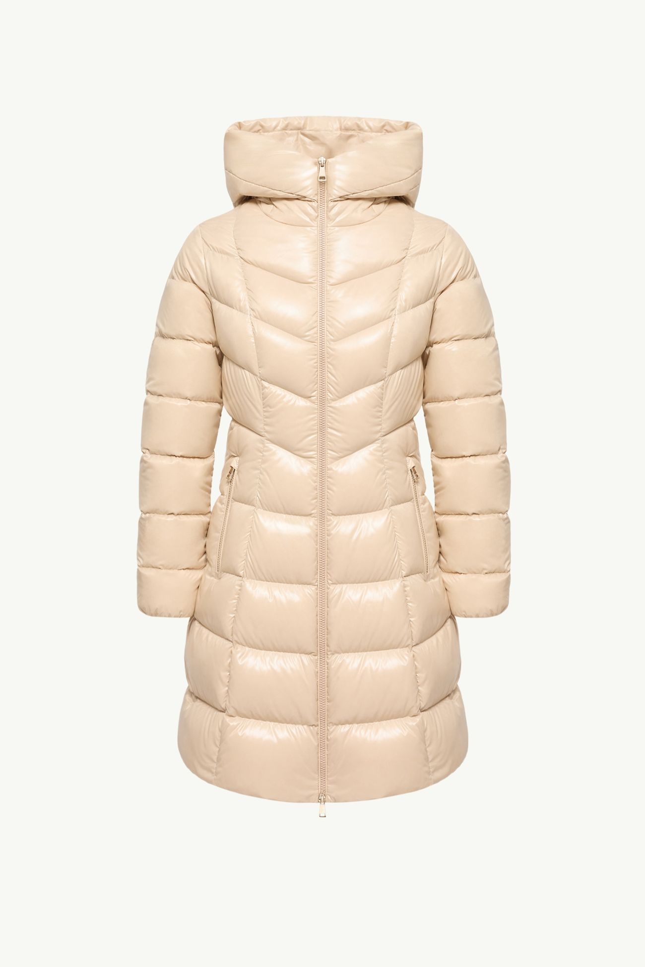 Plumífero de largo medio con capucha Marusse Mujer Beige Claro Moncler 2