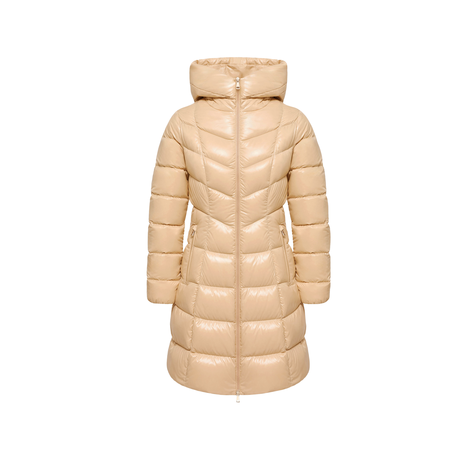 Moncler Doudoune Mi-longue À Capuche Marusse, Femme, Beige, Taille: 1