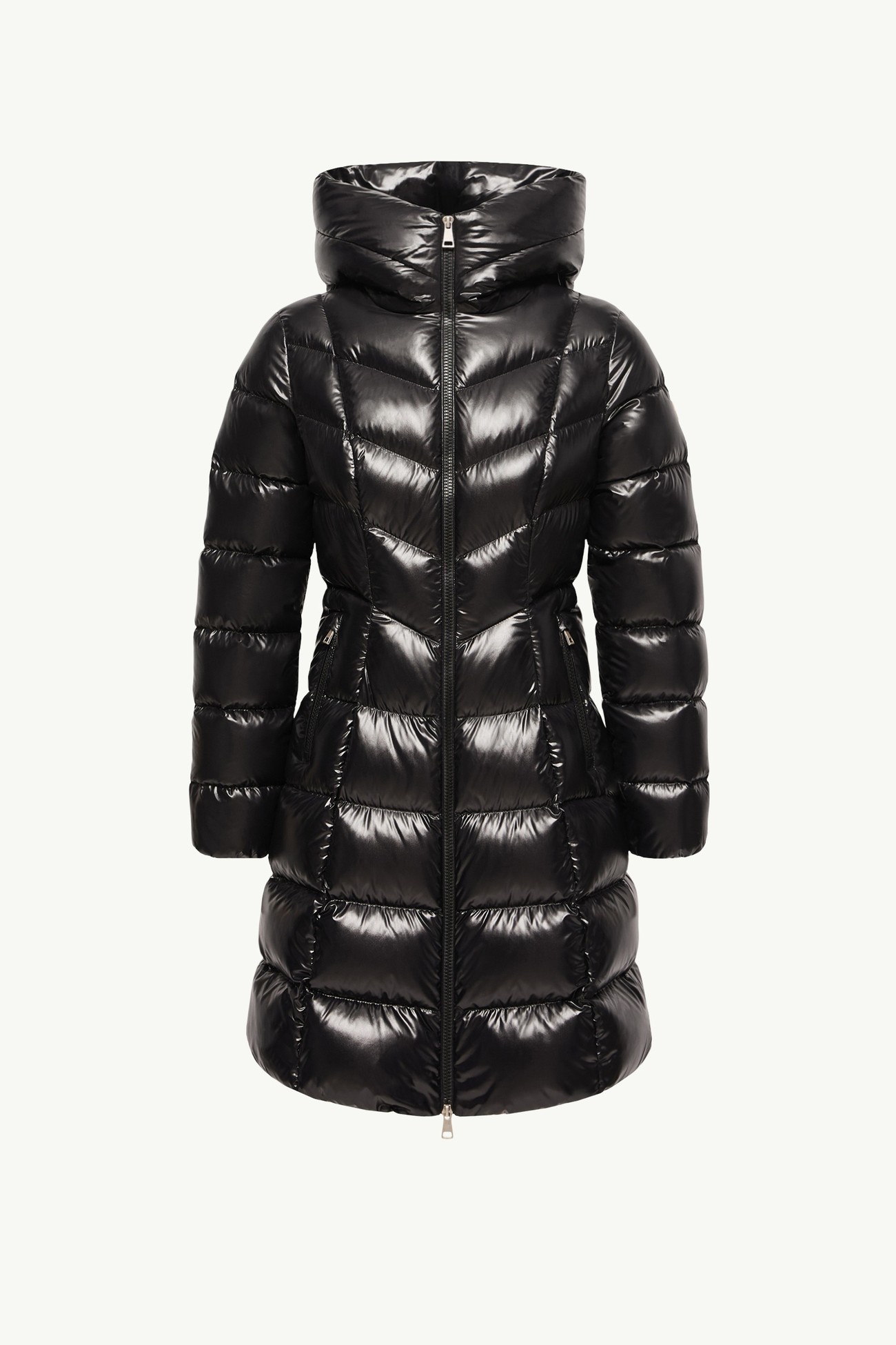 Marusse Hooded Mid-Length Down Jacket Women Black Moncler 2