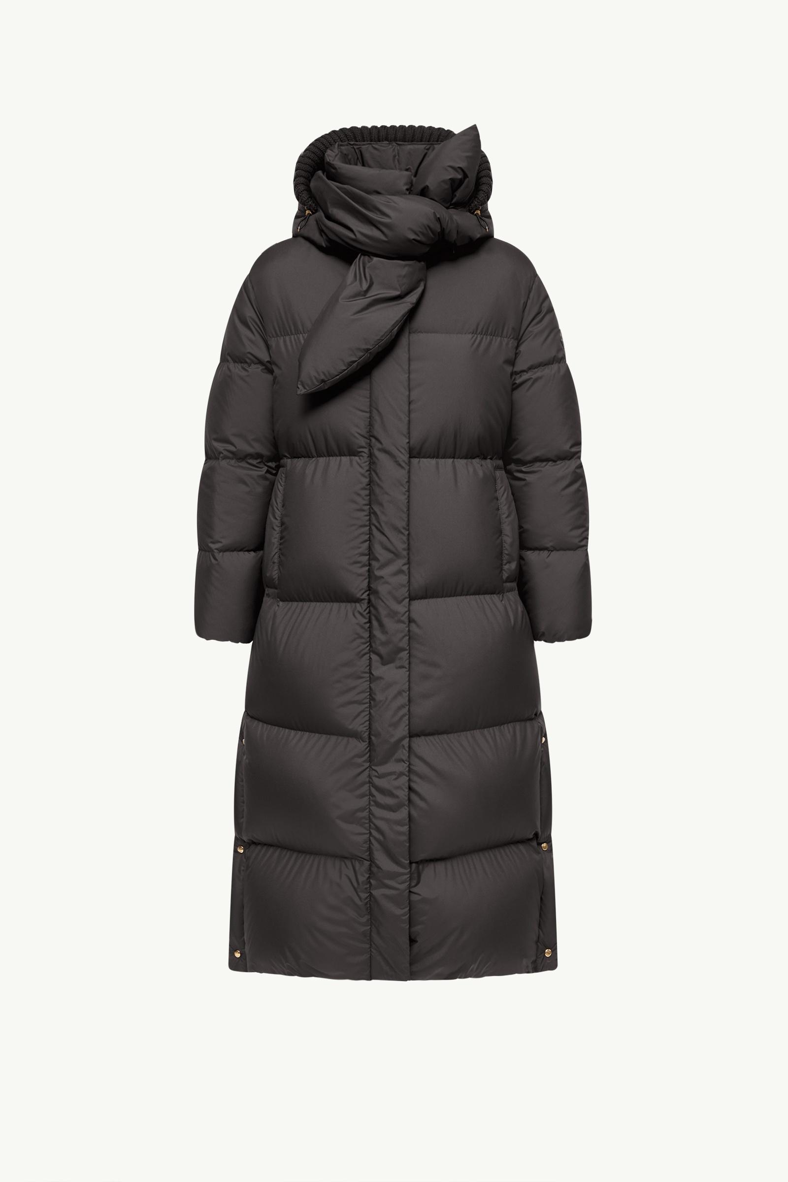 Ornement lange Daunenjacke mit Kapuze Damen Schwarz Moncler, 1 of 0
