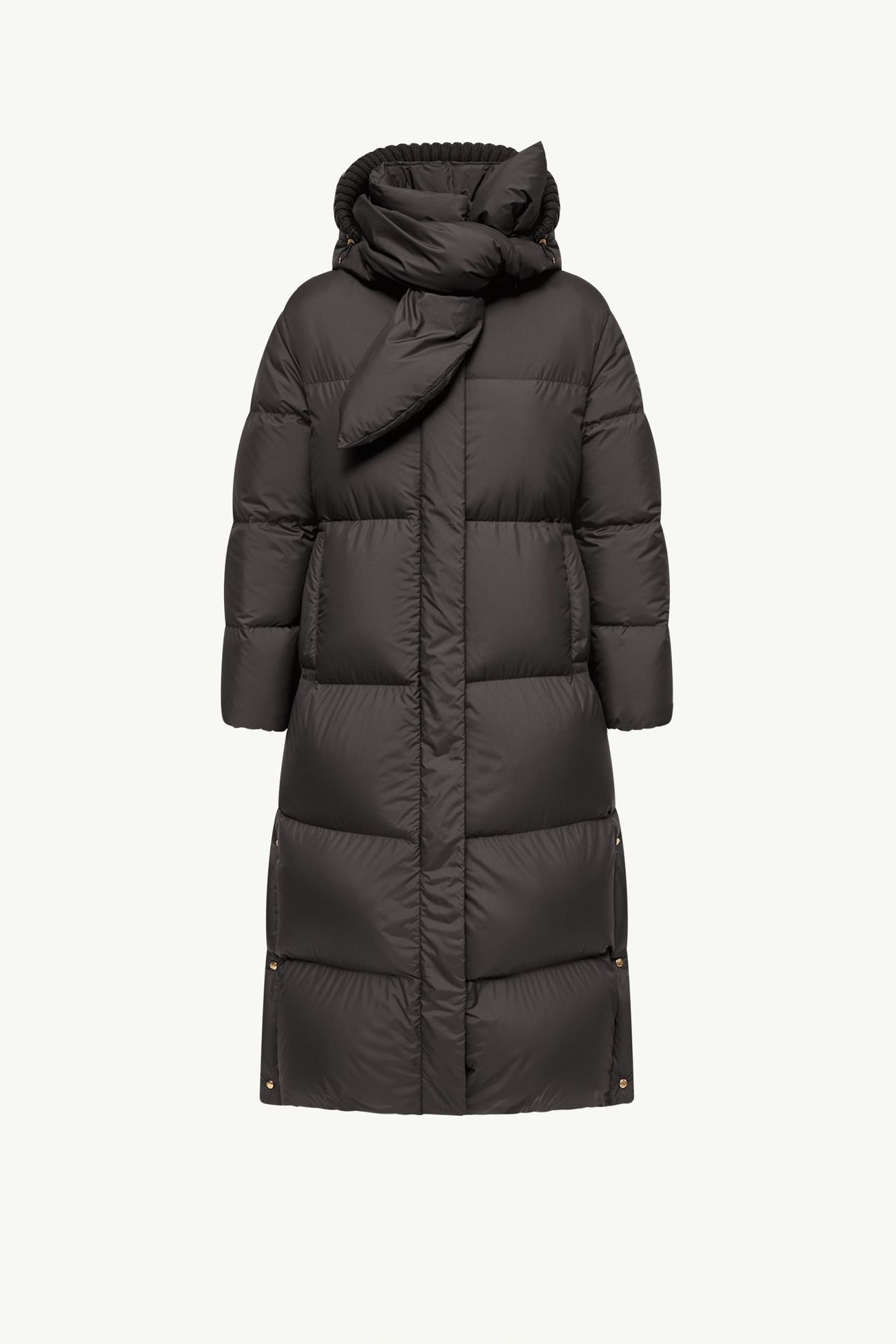 Ornement lange Daunenjacke mit Kapuze Damen Schwarz Moncler 2