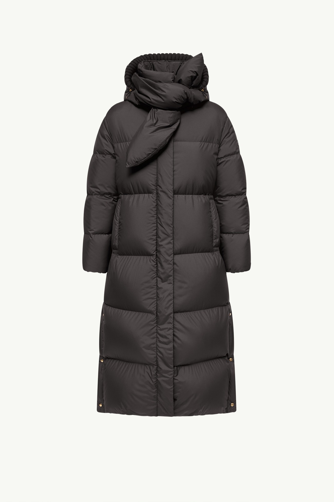 Piumino lungo Ornement con cappuccio Donna Nero Moncler 2