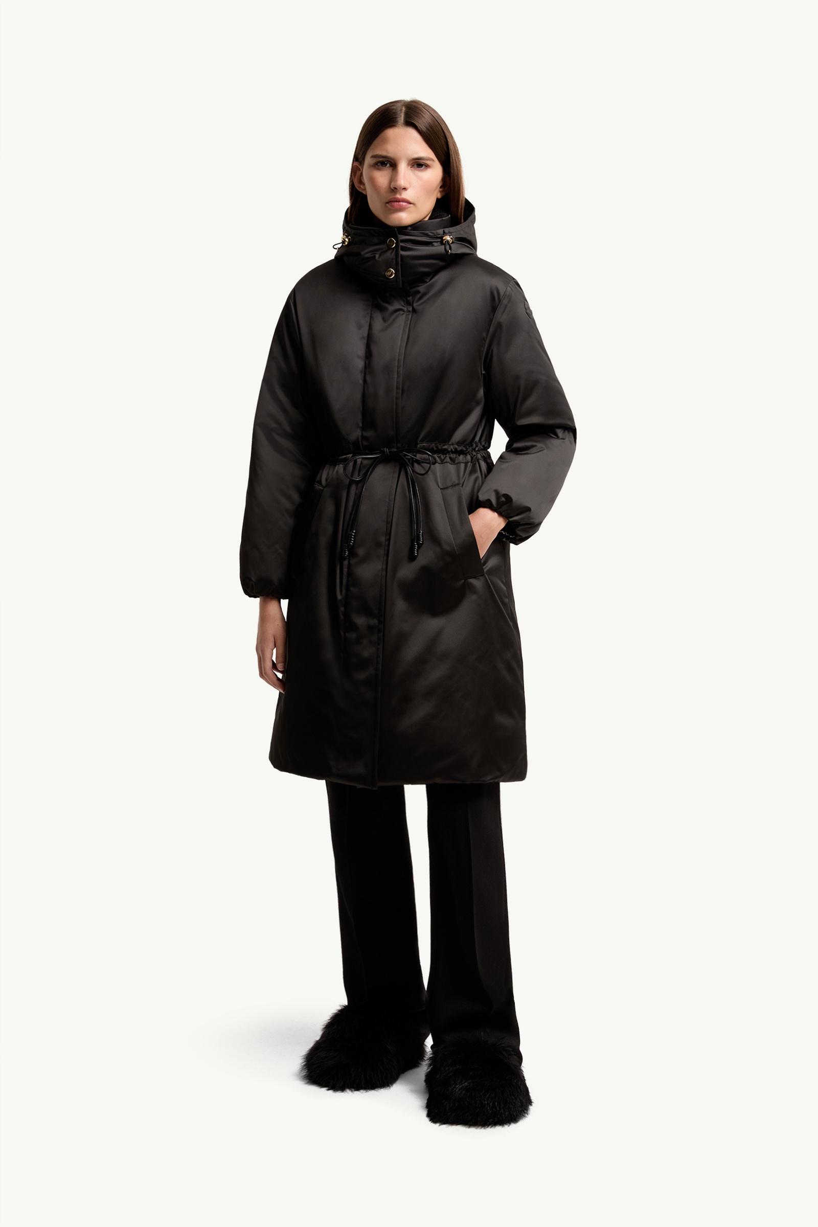 Black Contemplatif Hodded Long Down Parka Jacket - Long Jackets