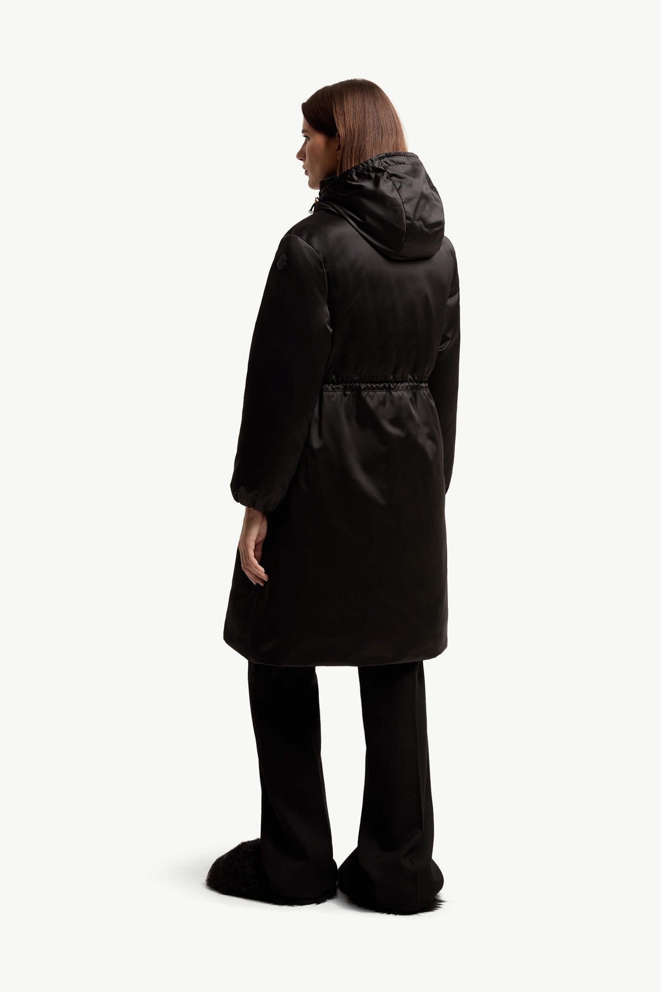 Contemplatif Hodded Long Down Parka Women Black Moncler 4