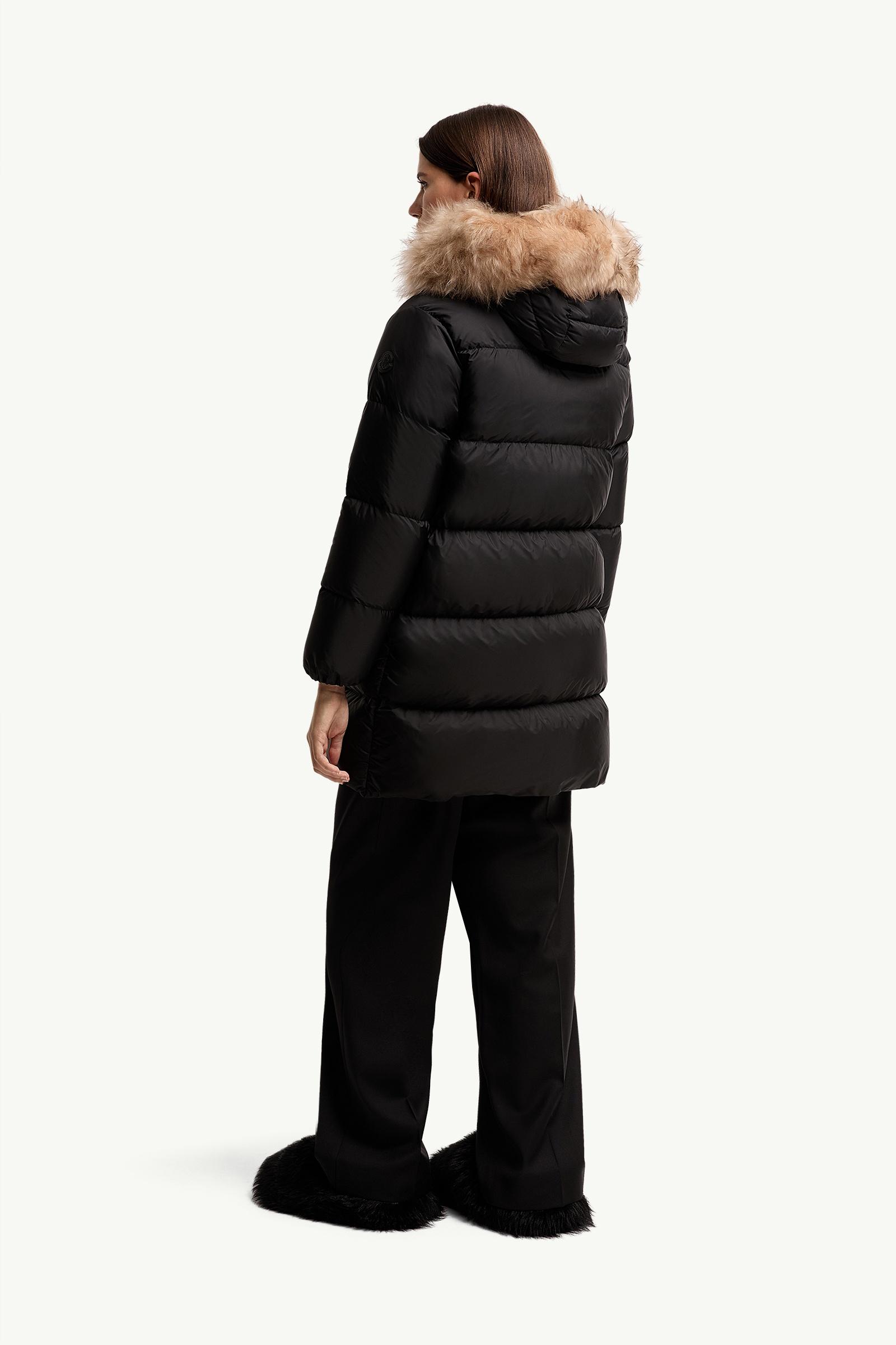 AP57◯ MONCLER モンクレール レディース パーカー ロング ブラック & ベージュ Aphroties ロングダウンパーカー : ロング