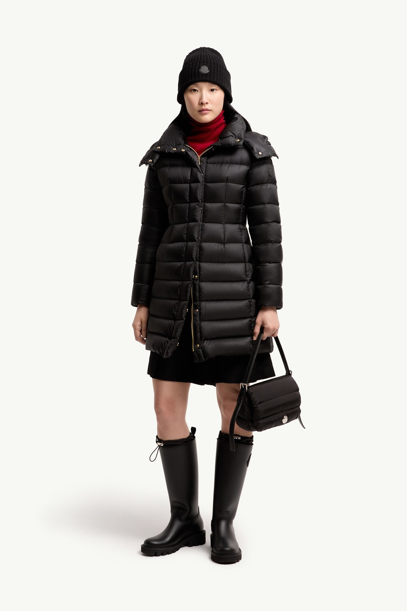 Hirmas ロングダウンコート レディース ブラック Moncler 0