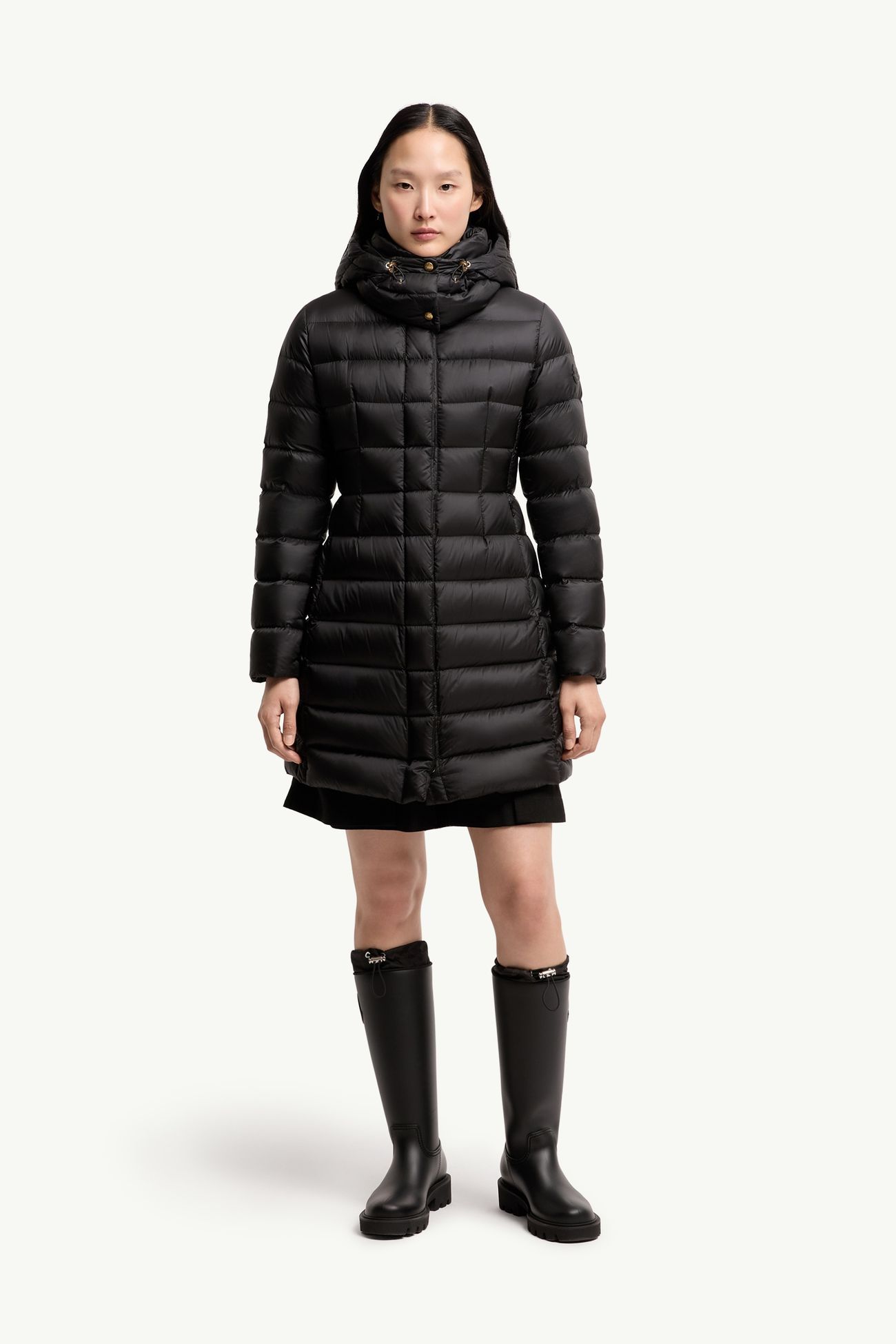 Hirmas ロングダウンコート レディース ブラック Moncler 3