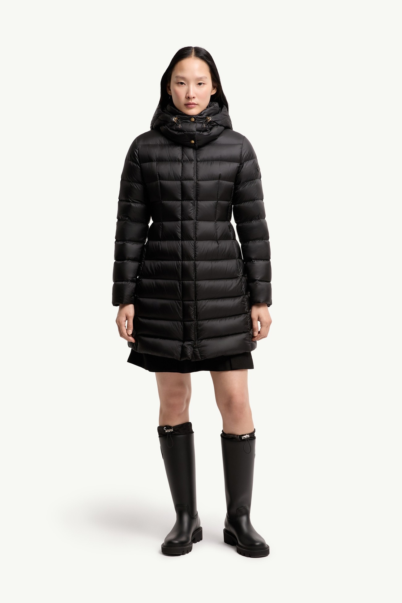 Hirmas ロングダウンコート レディース ブラック Moncler 3