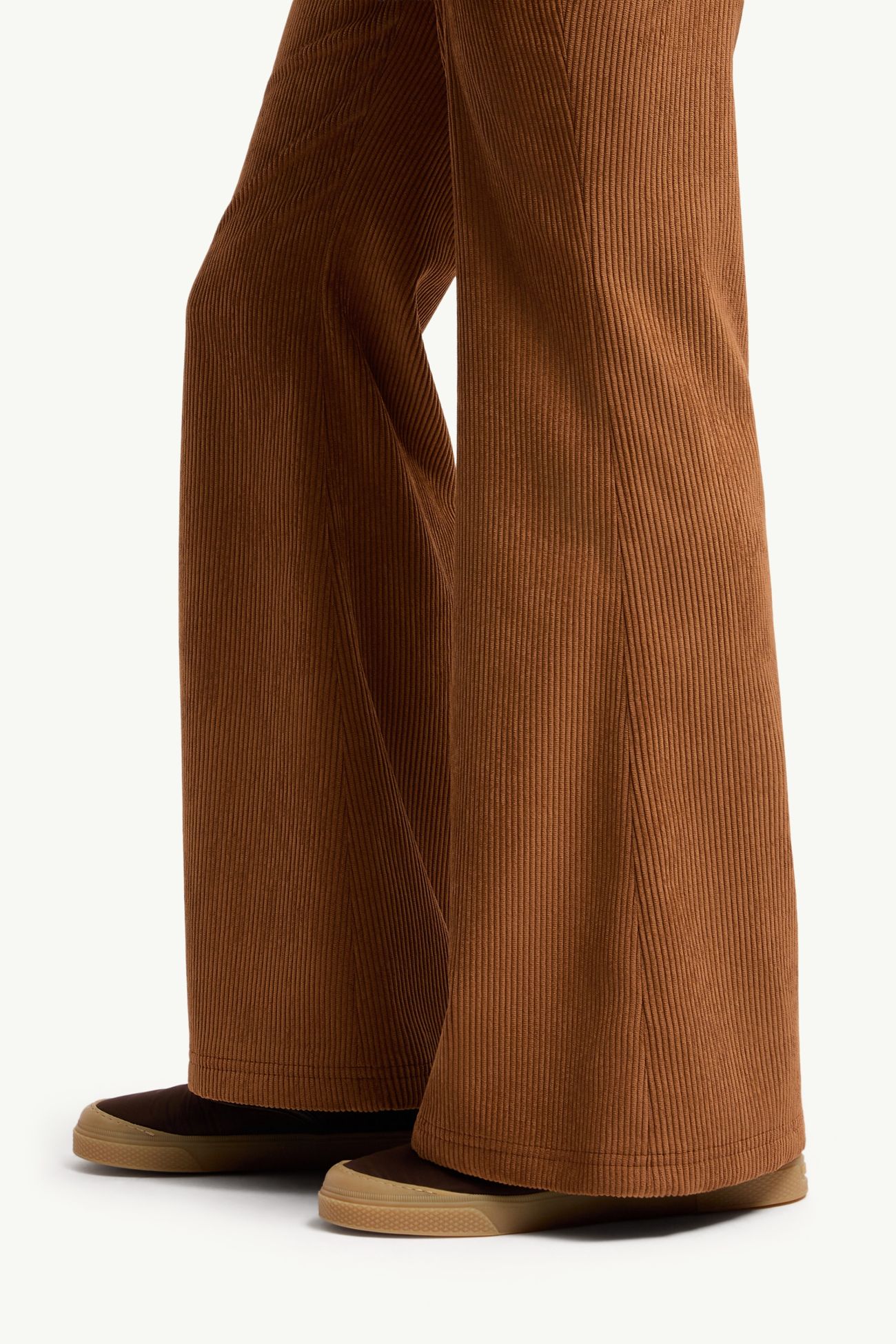 Corduroy Wide Leg Pants Women Camel Beige Moncler 1