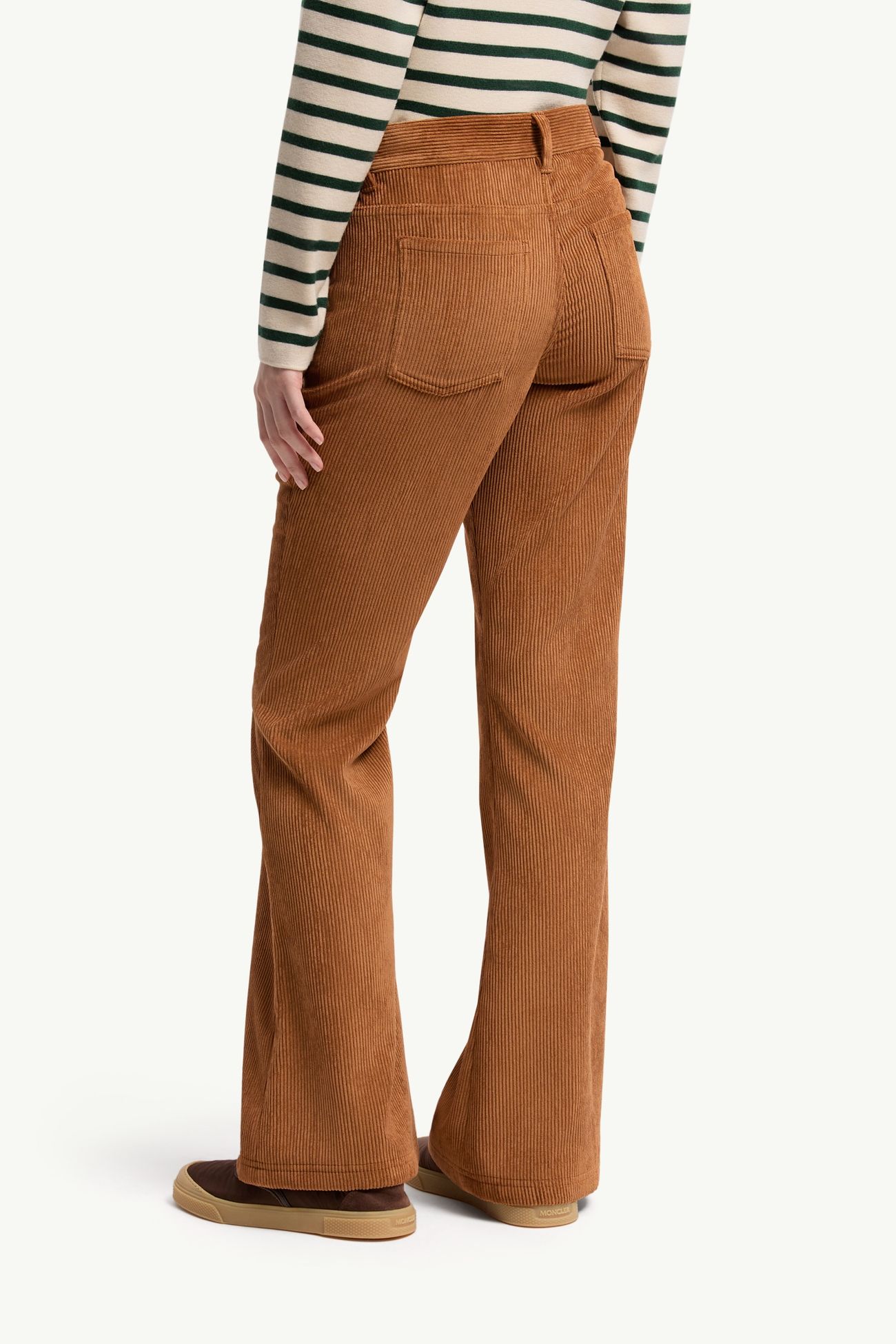 Corduroy Wide Leg Pants Women Camel Beige Moncler 4