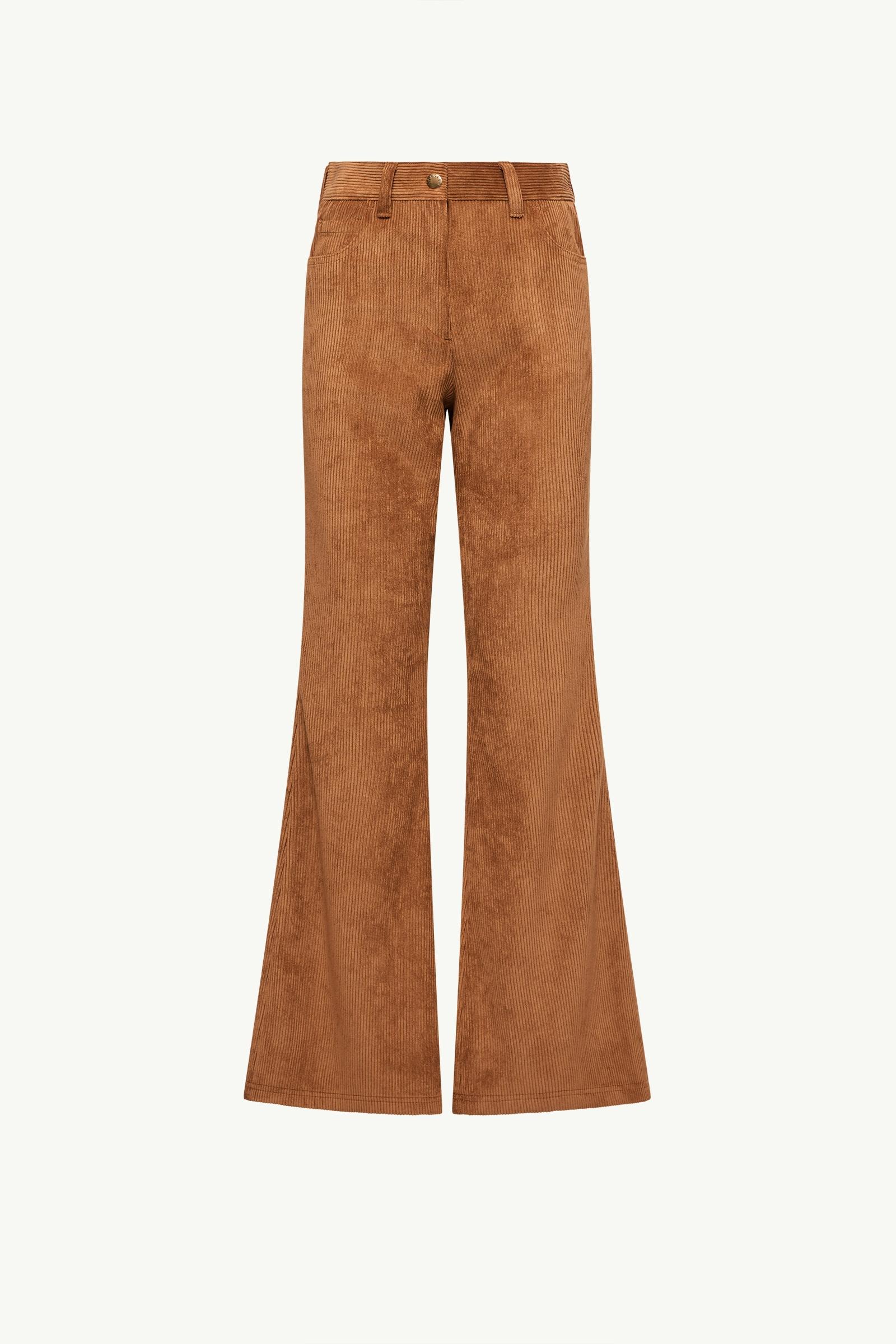 Corduroy Wide Leg Trousers Women Camel Beige Moncler, 1 of 0