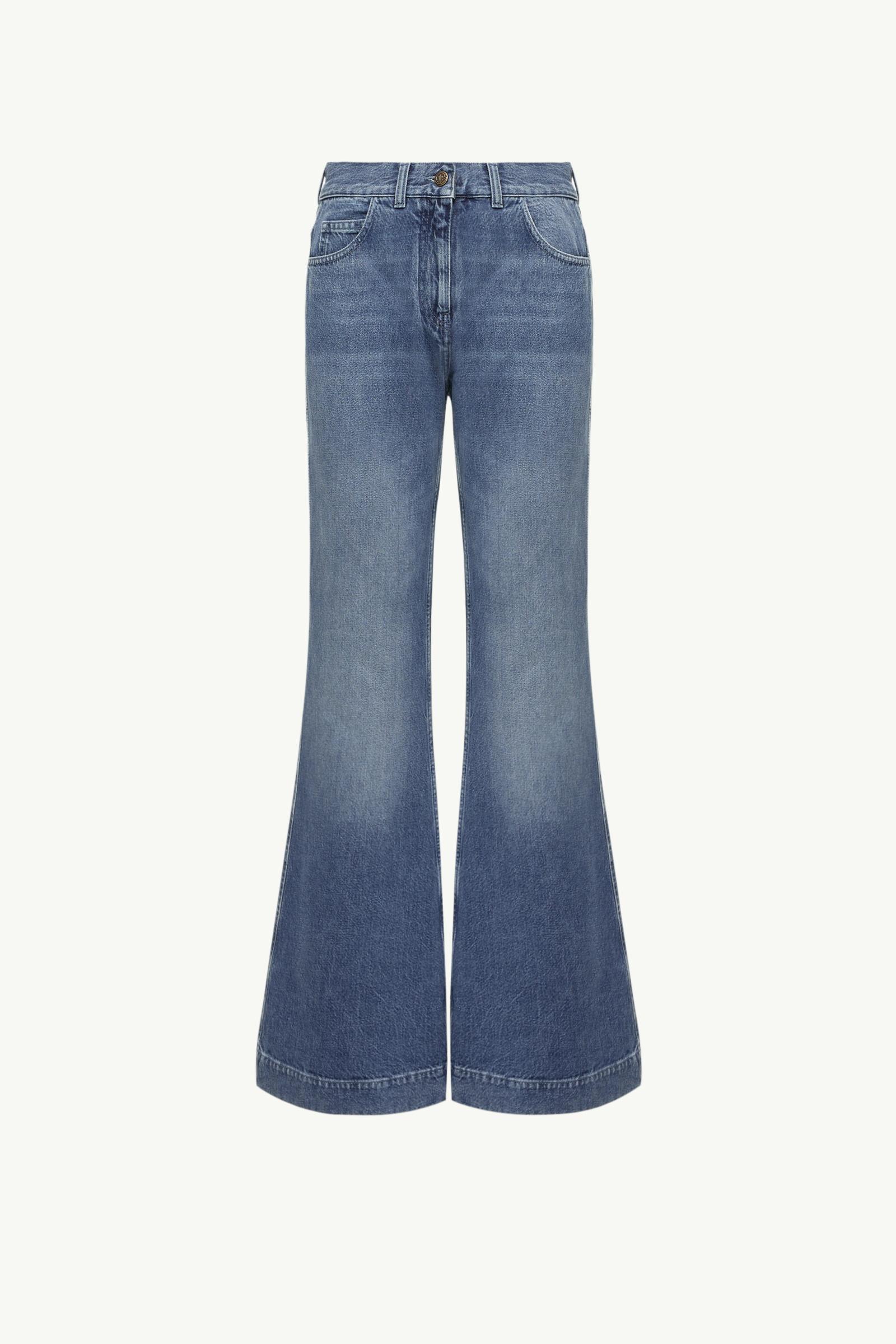 Wide Leg Denim Jeans Women Denim Blue Moncler, 1 of 0