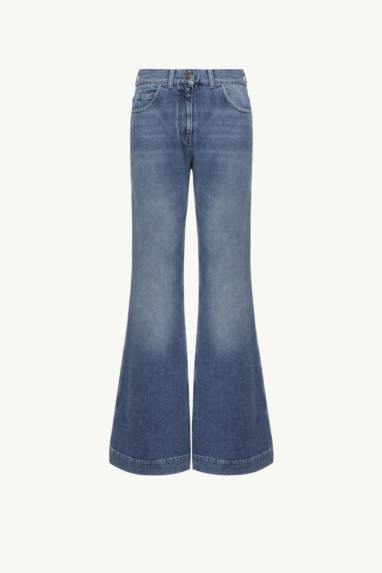 Wide Leg Denim Jeans Women Denim Blue Moncler 2