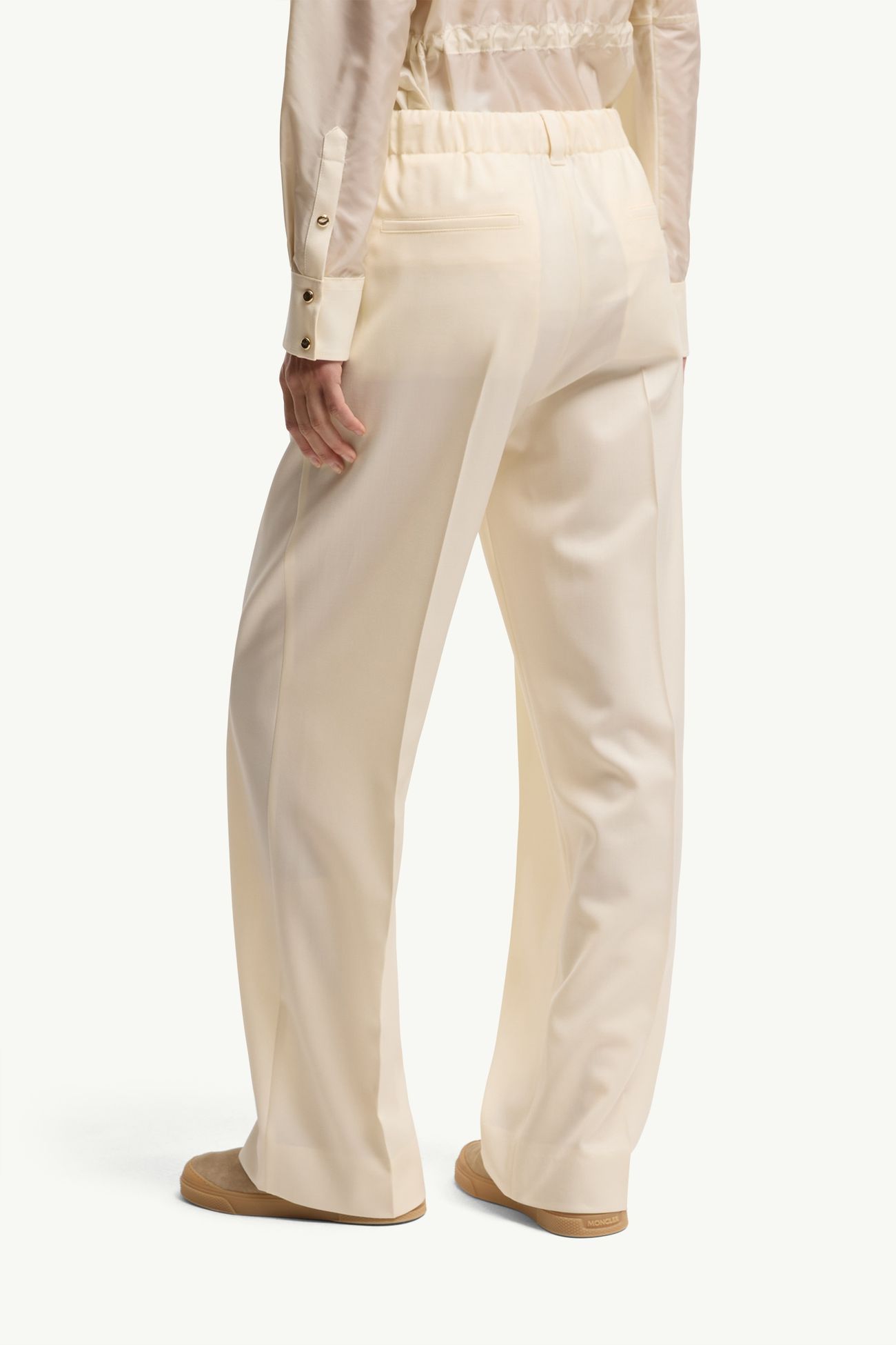 Hose aus Wollgabardine Damen Weiß Moncler 4