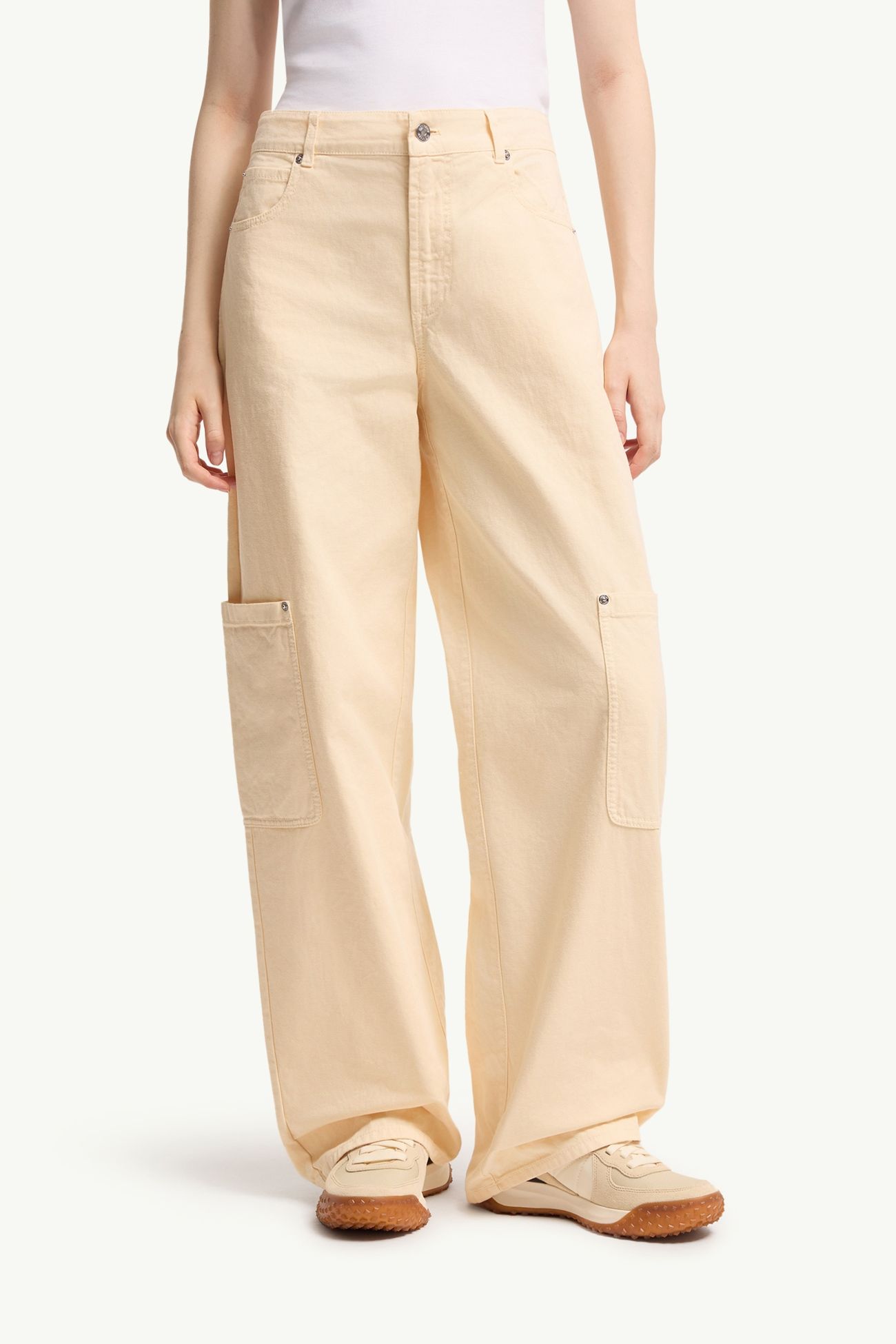 Pantalones cargo de lona Mujer Blanco Marfil Moncler 3