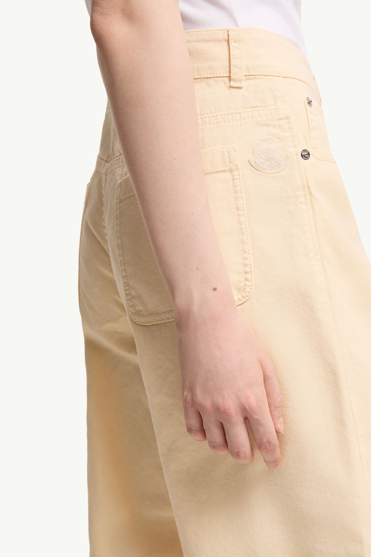 Pantalones cargo de lona Mujer Blanco Marfil Moncler 5