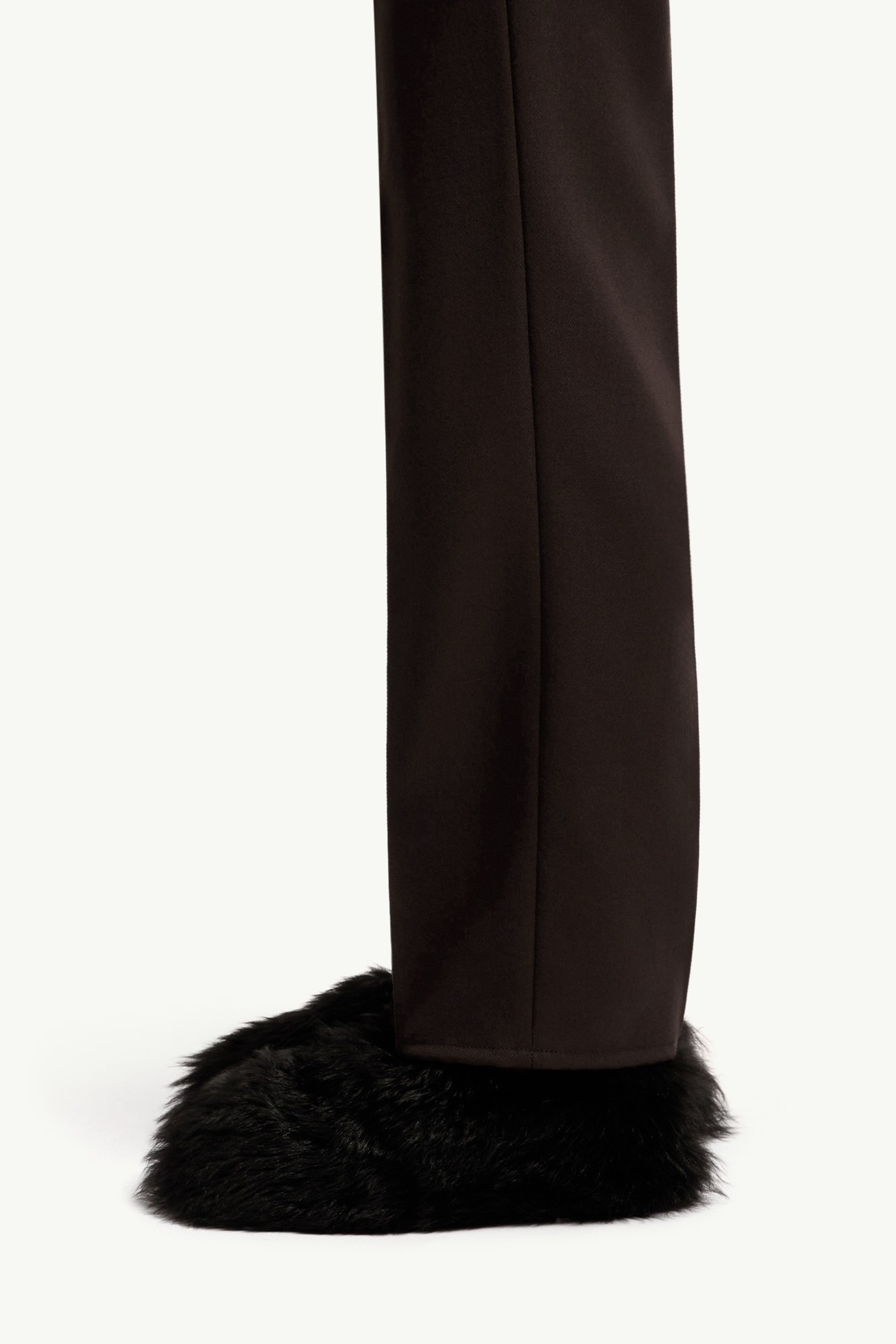 Wool Blend Trosuers Women Brown Moncler 1