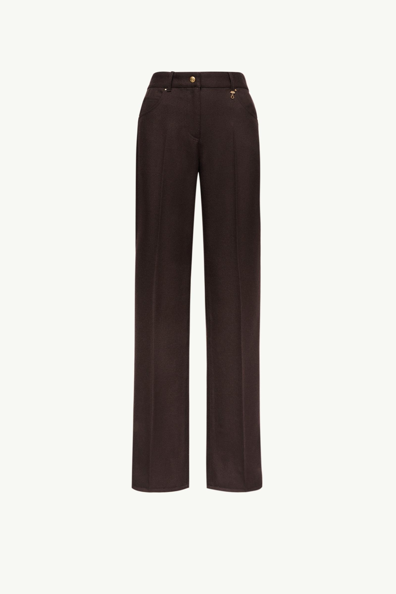 Wool Blend Trosuers Women Brown Moncler, 1 of 0