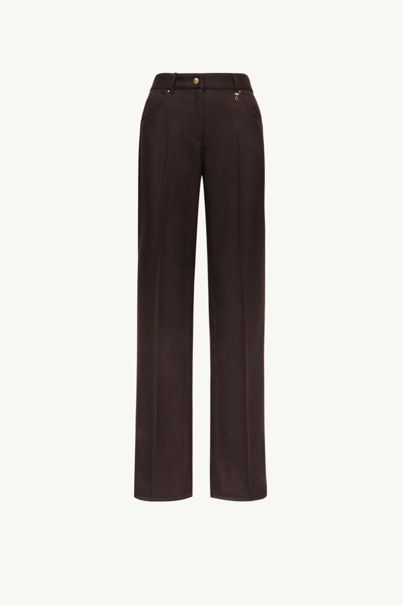 Pantaloni in misto lana Donna Marrone Moncler 2