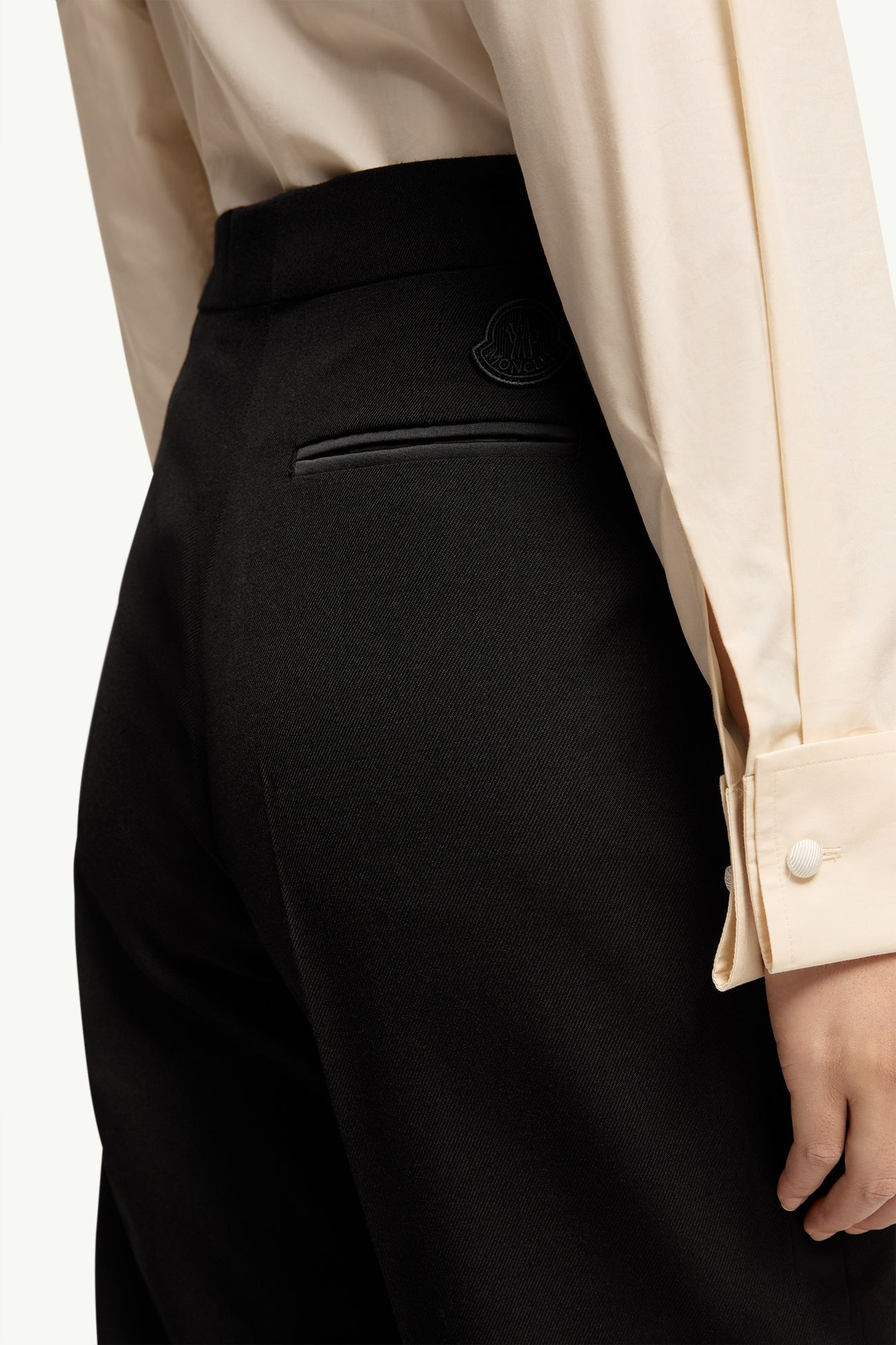 羊毛混紡華達呢長褲 女士 黑色 Moncler 5