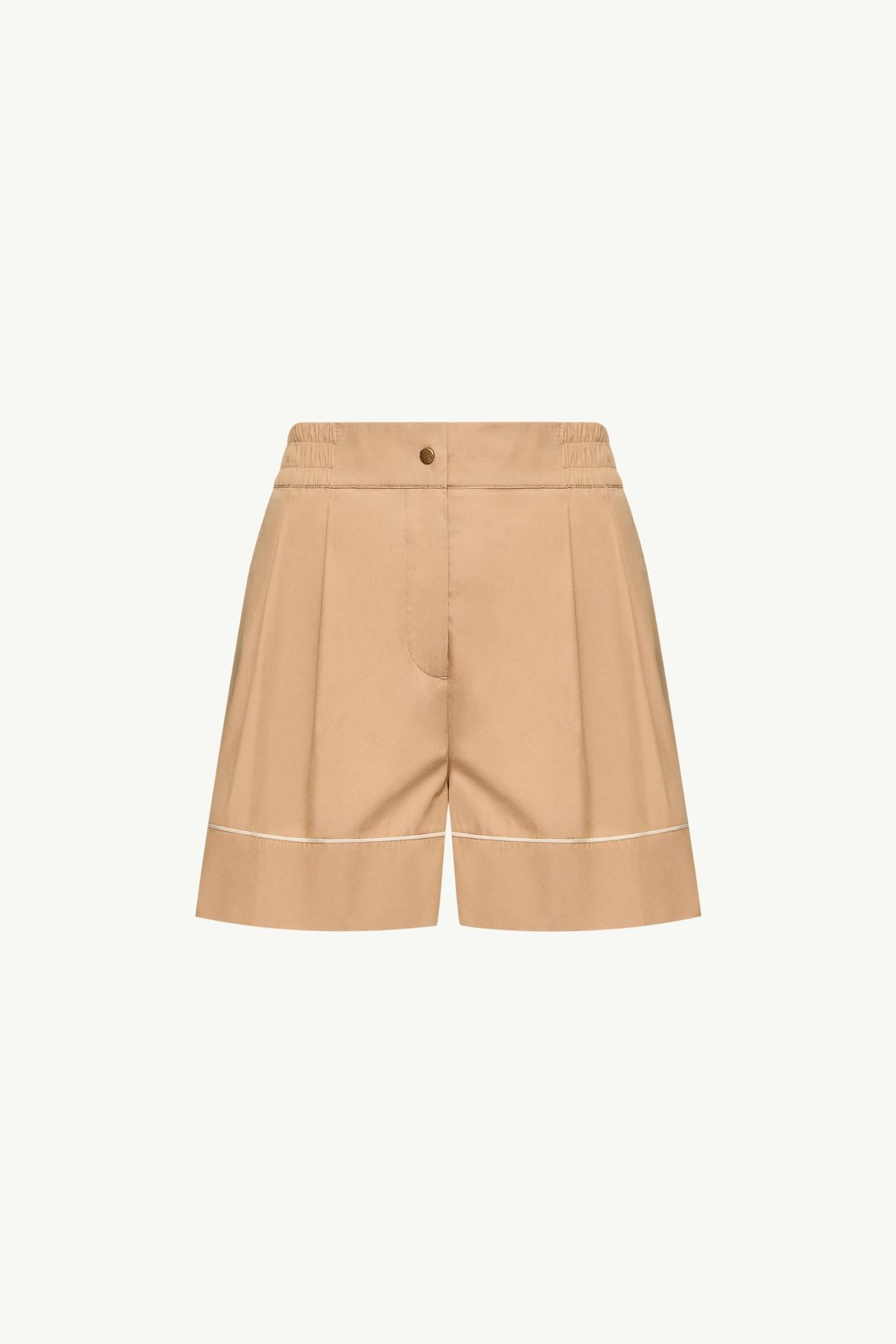 Maßgeschneiderte Shorts aus Baumwollmischung Damen Beige Moncler 2