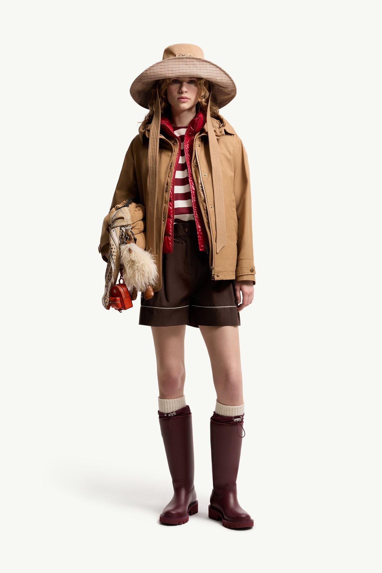 女士精裁棉质混纺短裤 女士 棕色 Moncler 0