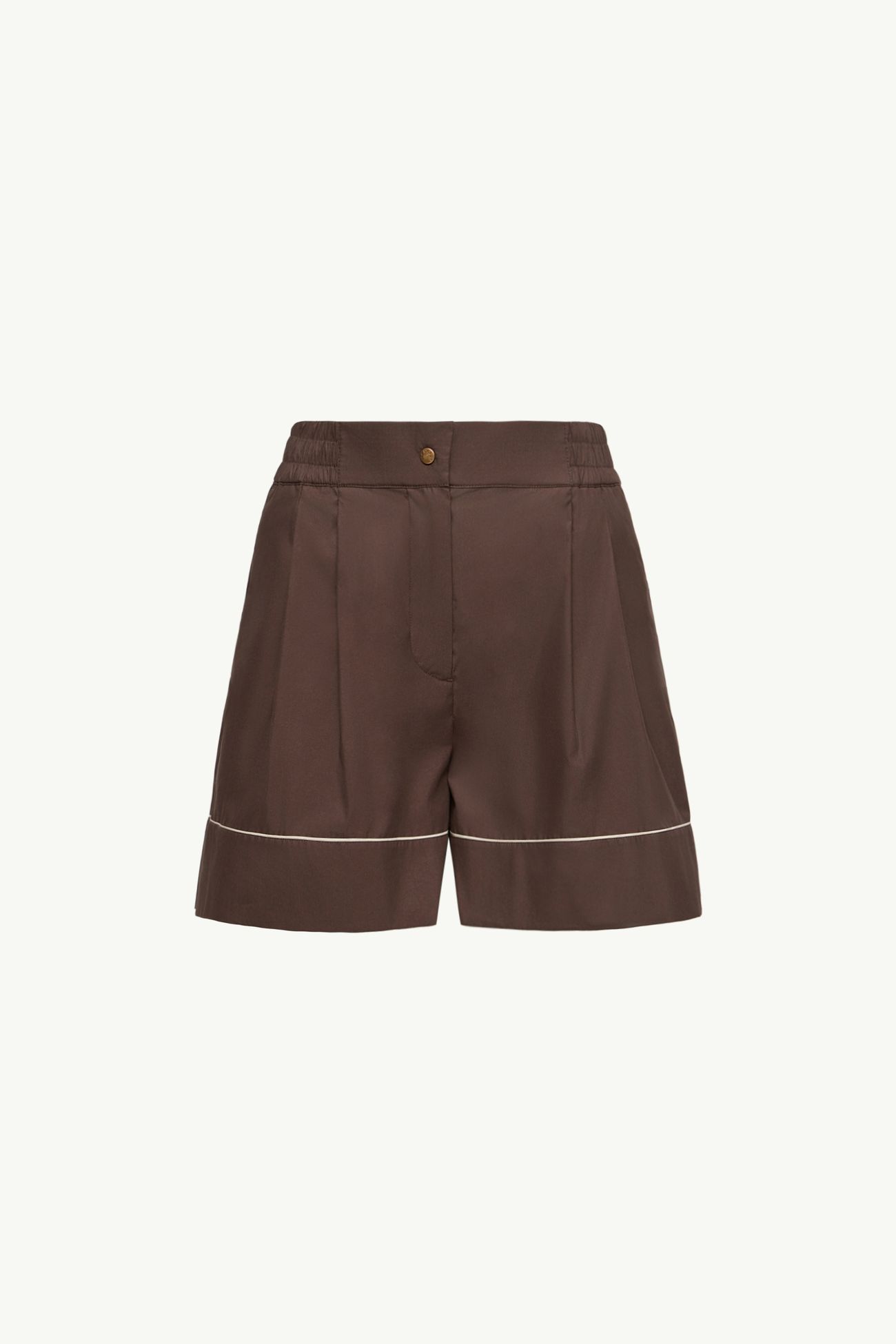 Tailored Cotton Blend Shorts Women Brown Moncler 2