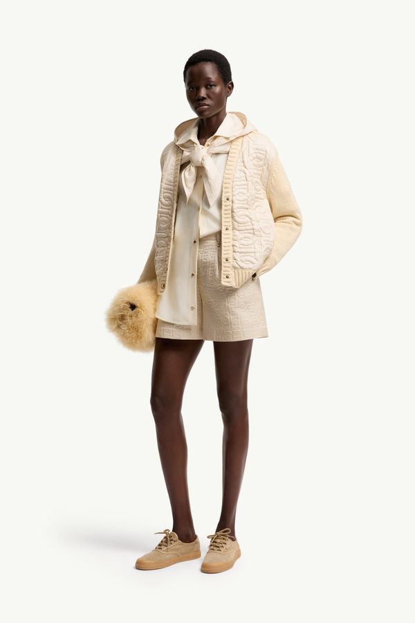 皮革標誌短褲 女士 淺米色 Moncler 0