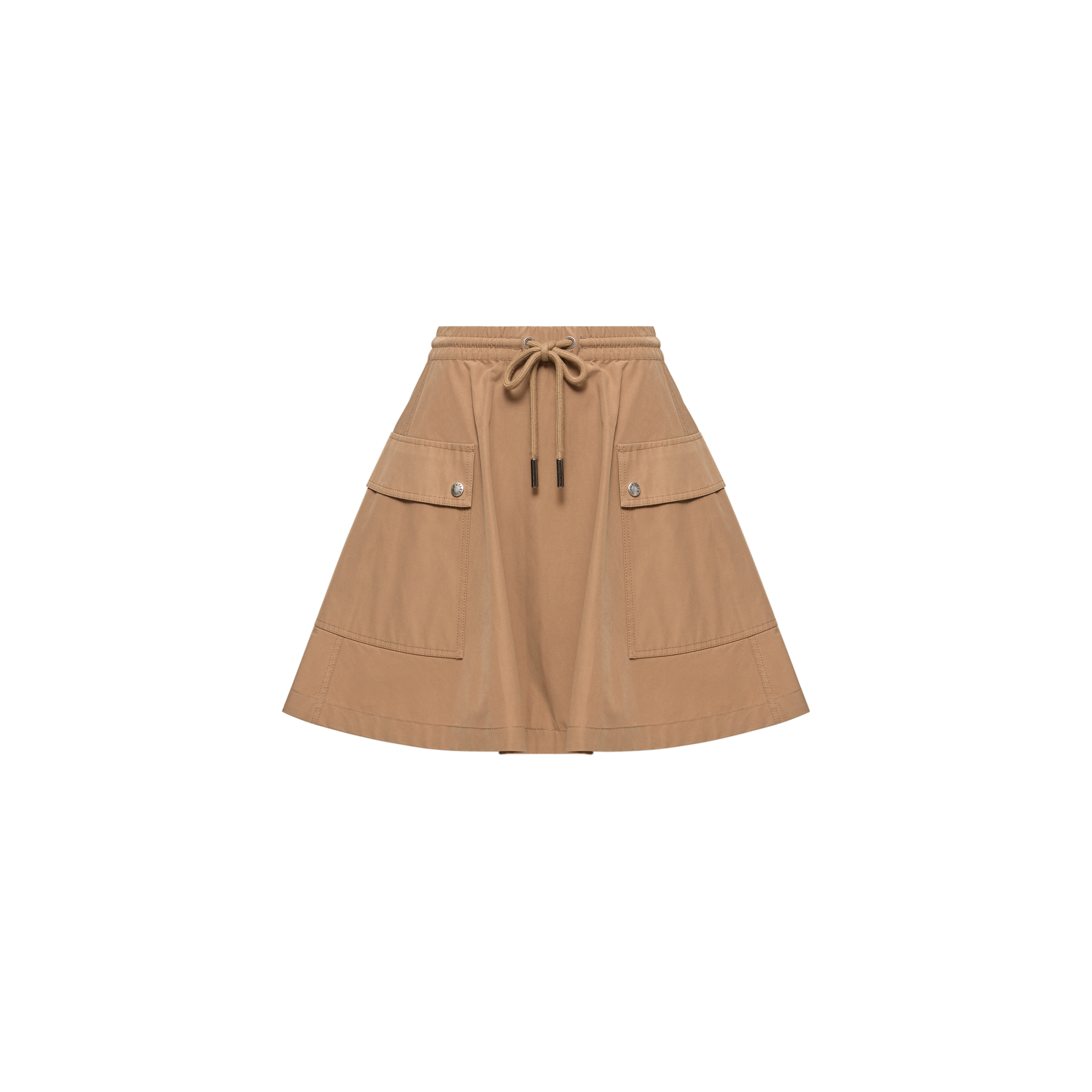 Moncler   Cotton Blend A-Line Mini Skirt for Women in Beige, Size: 44