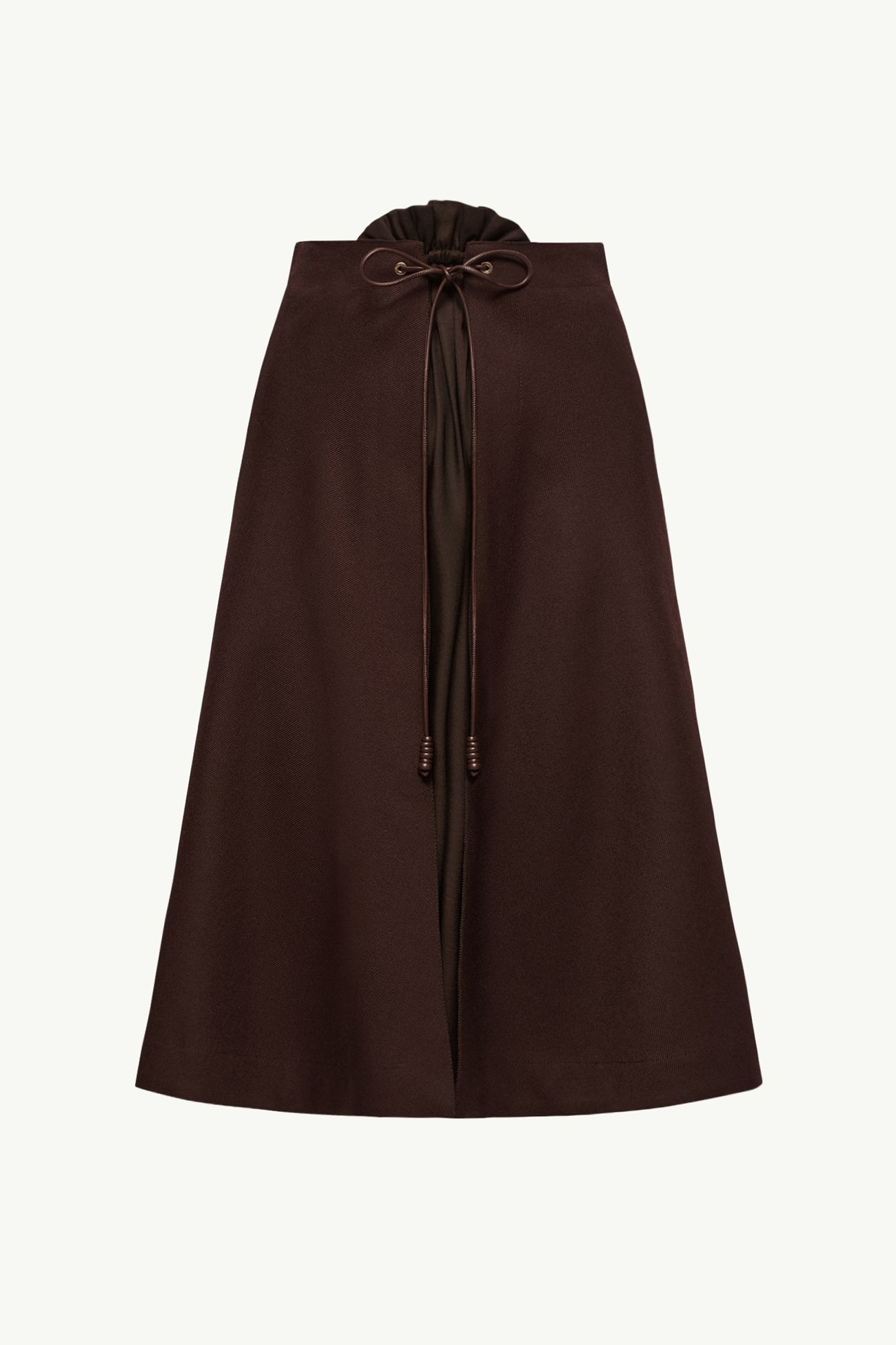 Falda midi de gabardina de lana Mujer Marrón Moncler 2