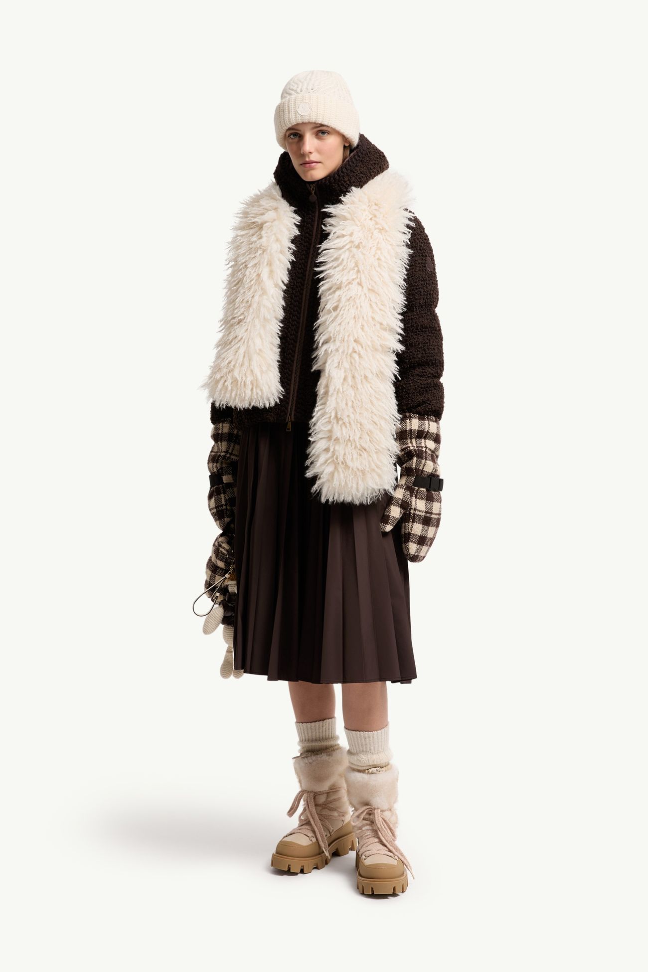 百褶中長裙 女士 啡色 Moncler 0